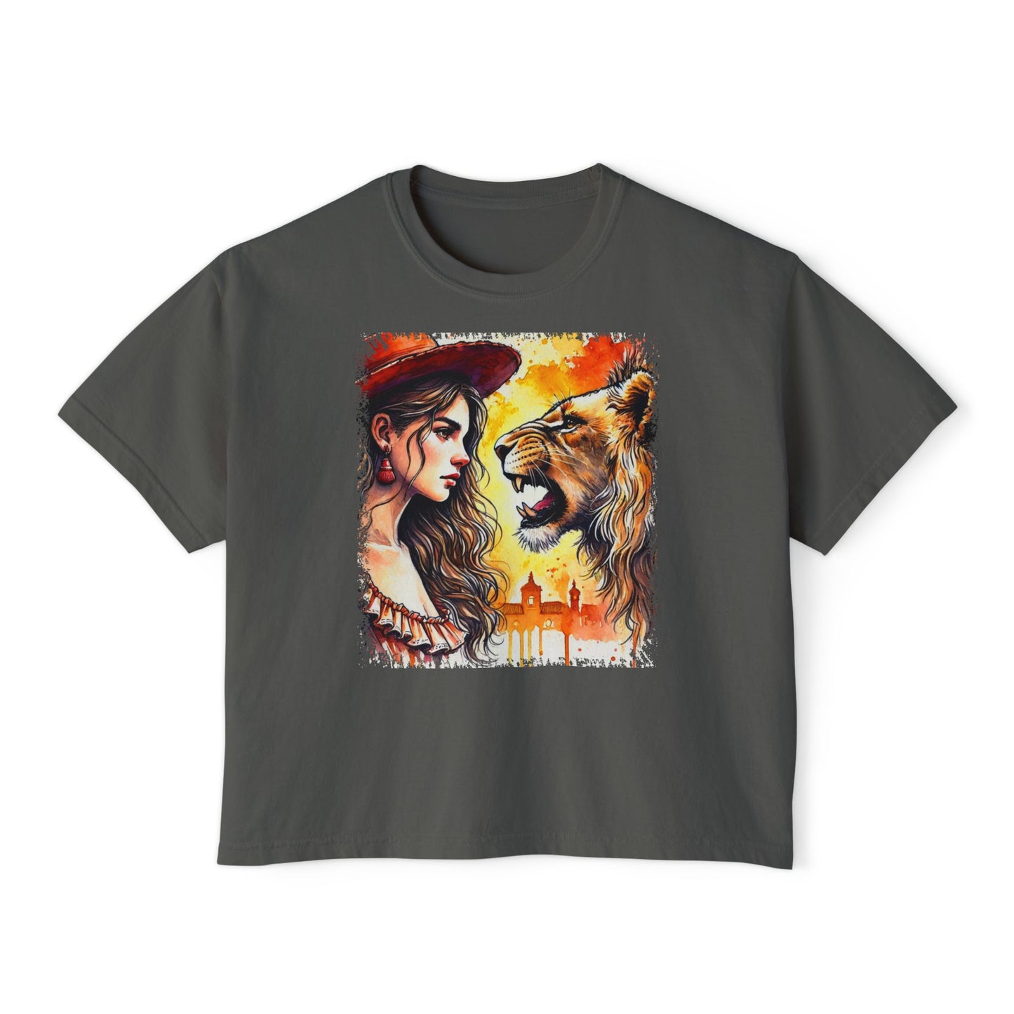 PERSONALIZE Staring Down Majesty Oversized Boxy Fit Graphic T-shirt