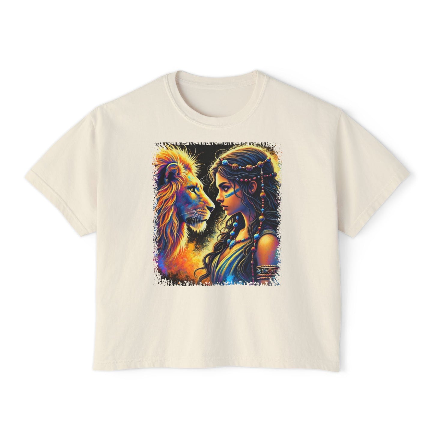 PERSONALIZE Where Courage Meets the Wild Oversized Boxy Fit Graphic T-shirt