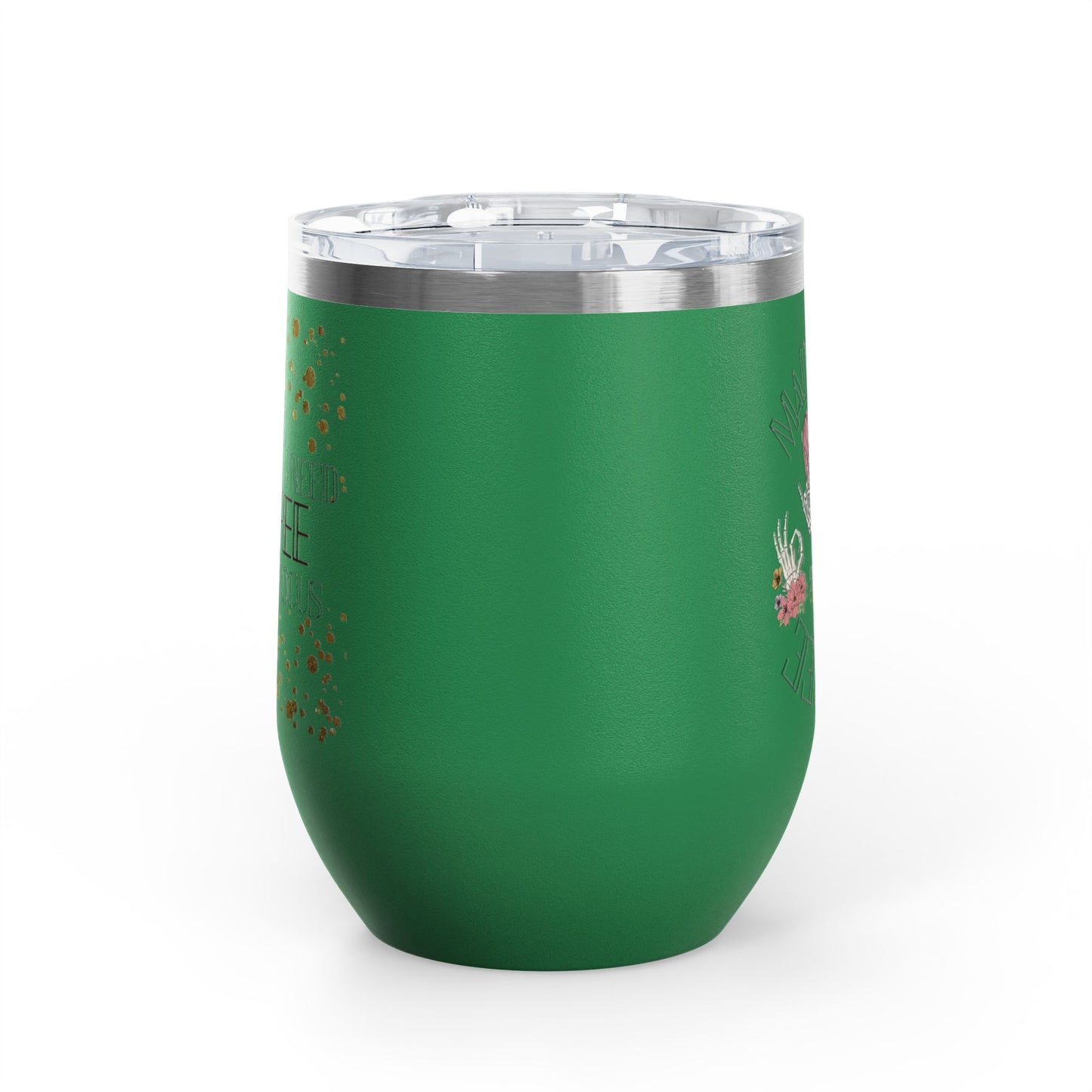Skull Madness with Flowers Travel Mug 12oz