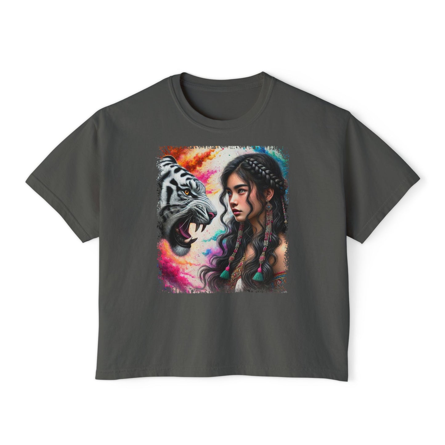 PERSONALIZE In the Face of Fire - Oversized Boxy Fit Graphic T-shirt