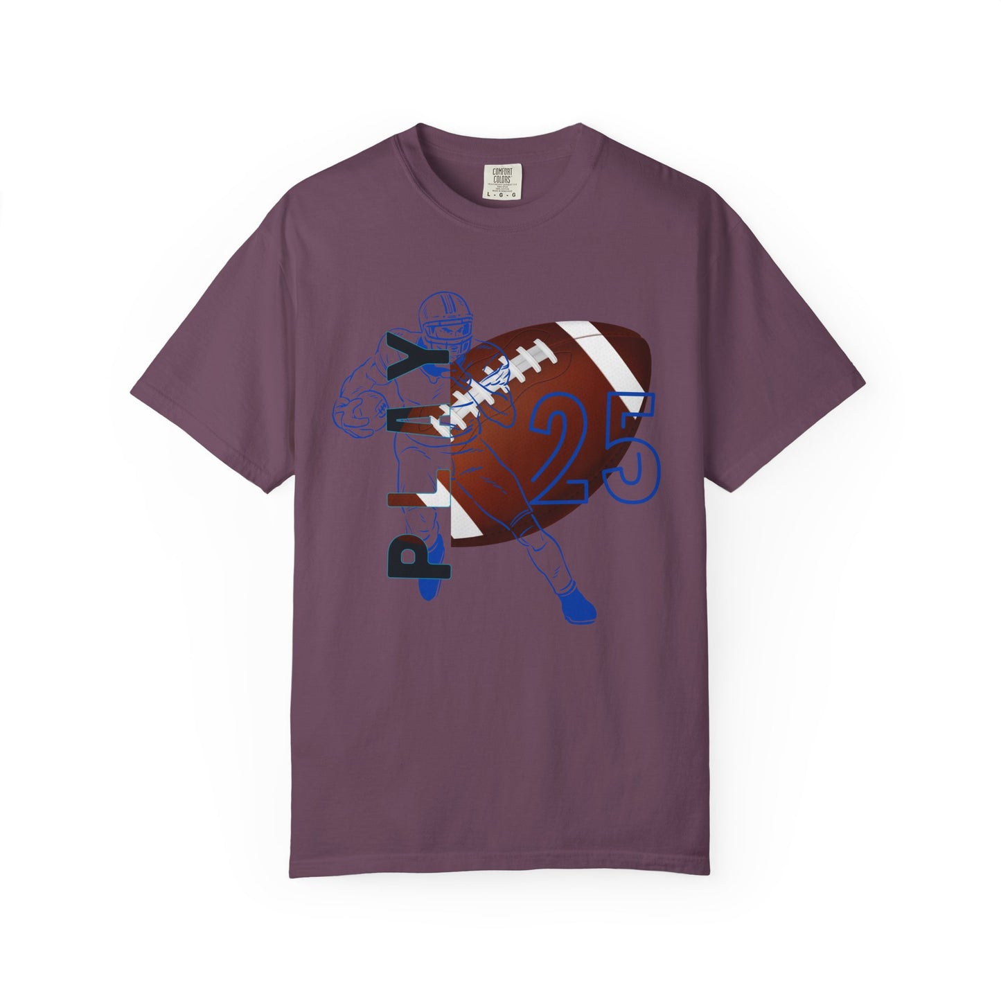 Personalize Unisex Football Garment-Dyed T-shirt