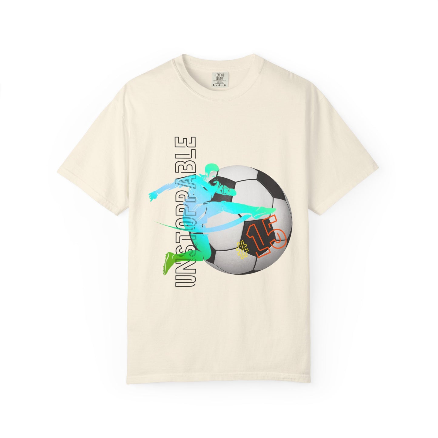 PERSONALIZE Unisex Soccer Classic Kick Garment-Dyed T-shirt