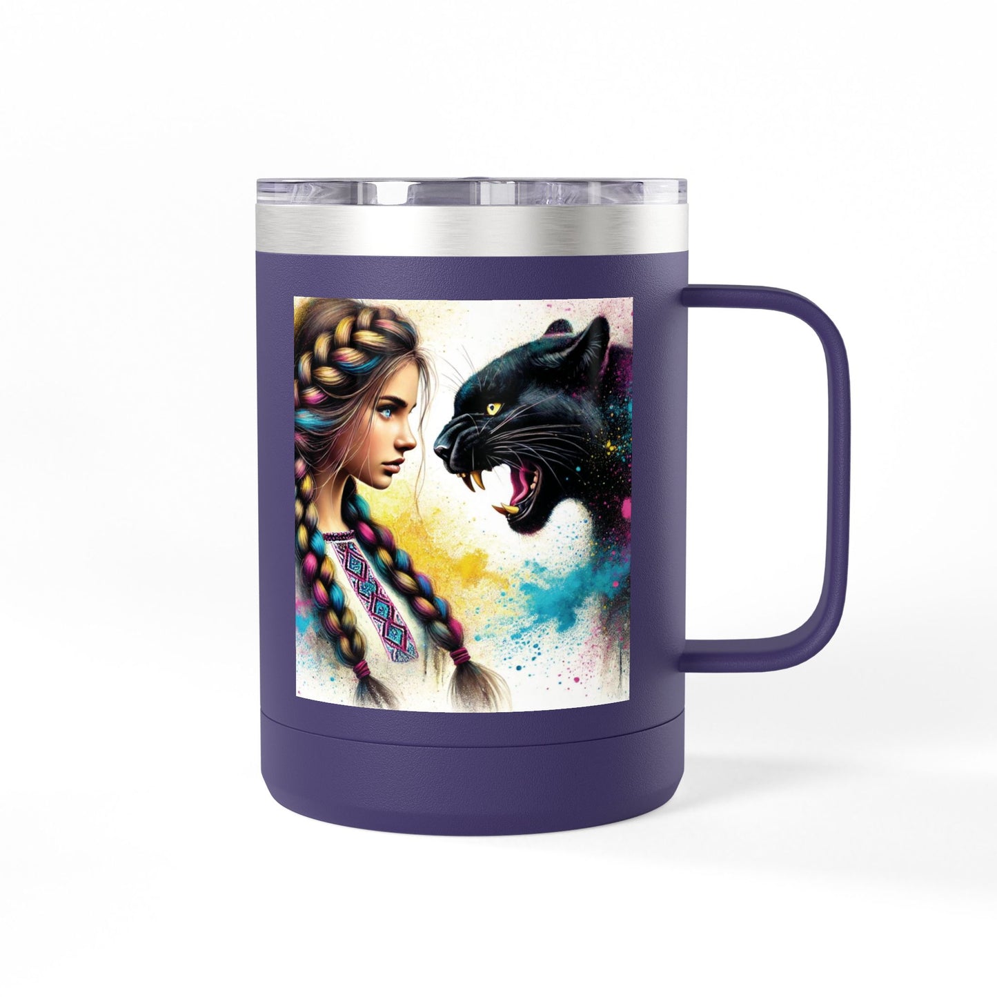 Ukrainian Wild Spirit Girl Mug Tumbler, 15oz