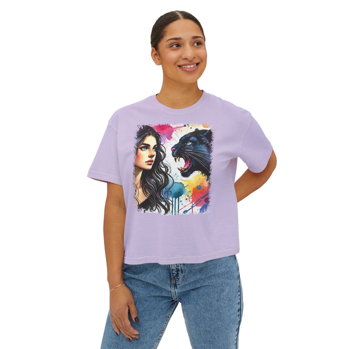 PERSONALIZE Still as the Huntress - Oversized Boxy Fit Graphic T-shirt