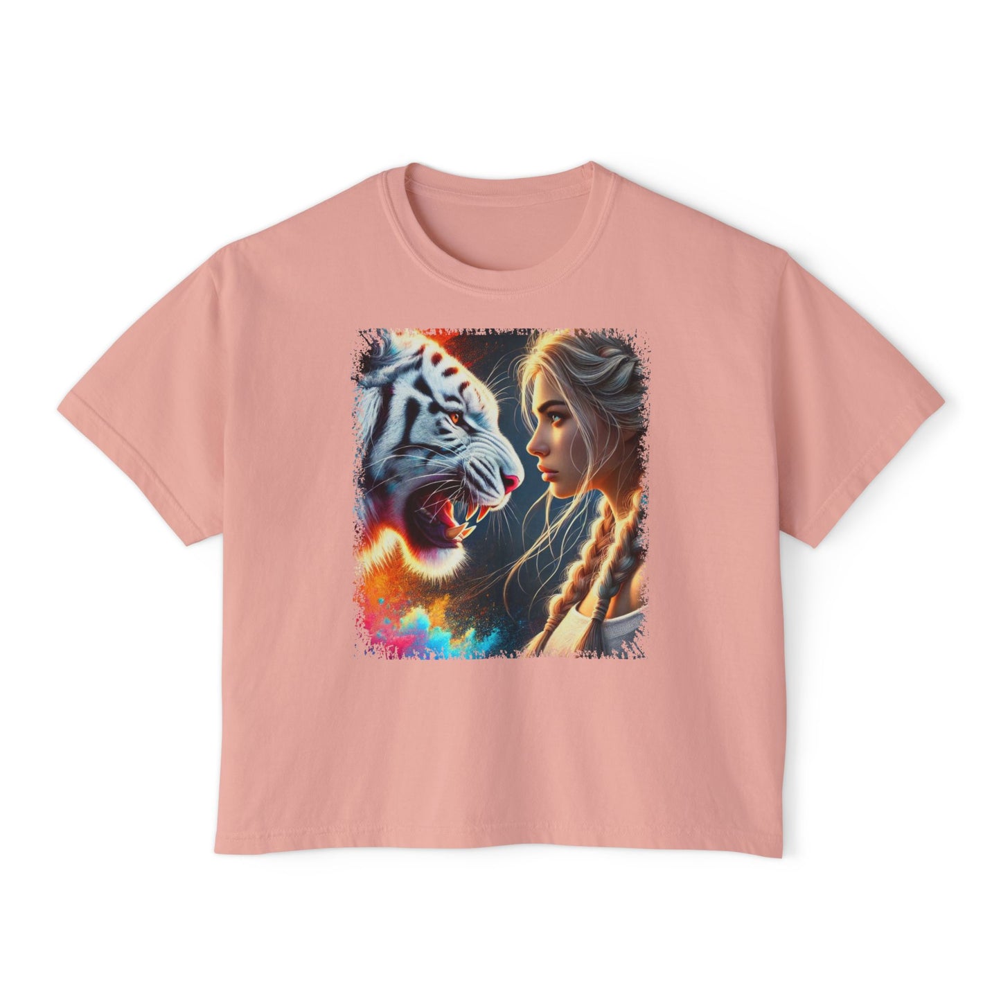 PERSONALIZE Eye of the Striped Storm - Oversized Boxy Fit Graphic T-shirt