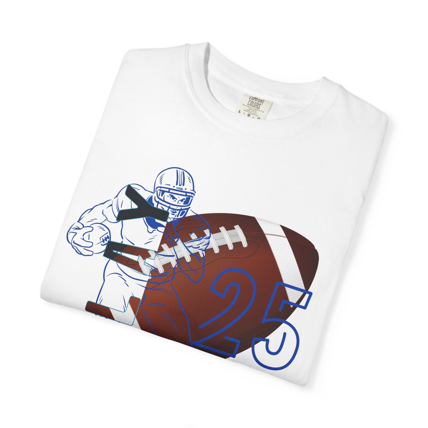 Personalize Unisex Football Garment-Dyed T-shirt