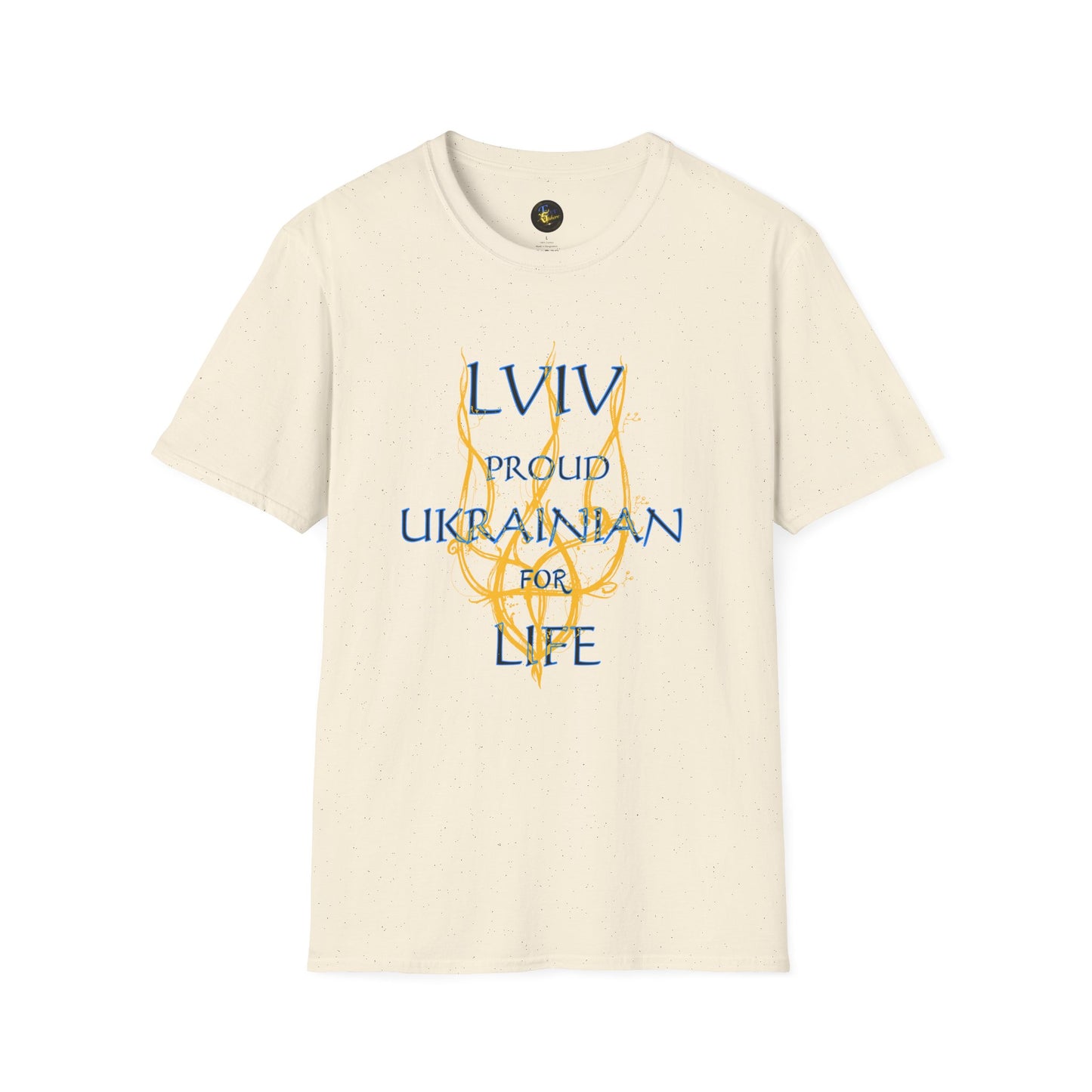 PERSONALIZE Trident of Flame – Slava Ukraini - Unisex Cotton T-Shirt