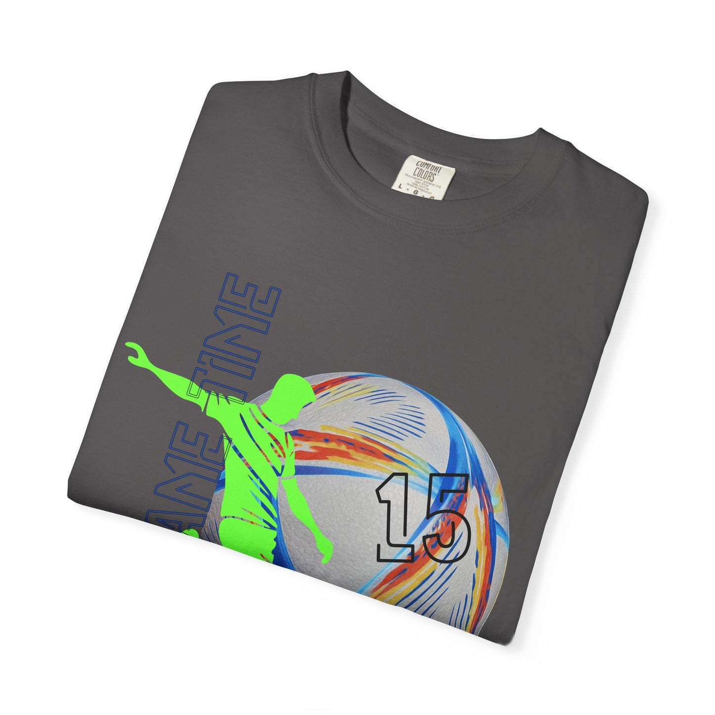 Personalize Unisex Soccer Blaze Control Garment-Dyed T-shirt
