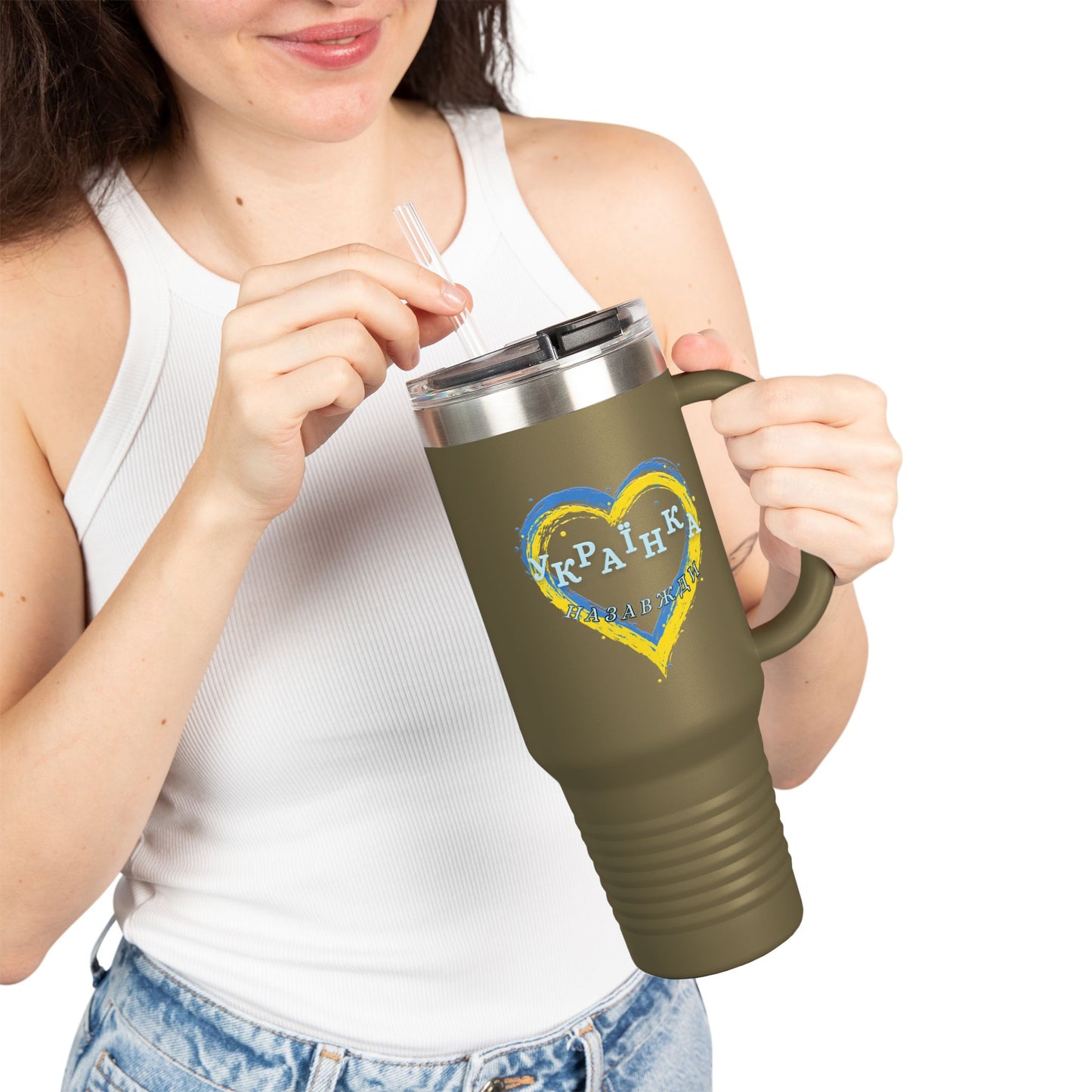 Ukrainian Girl Forever Insulated Travel Mug, 40oz