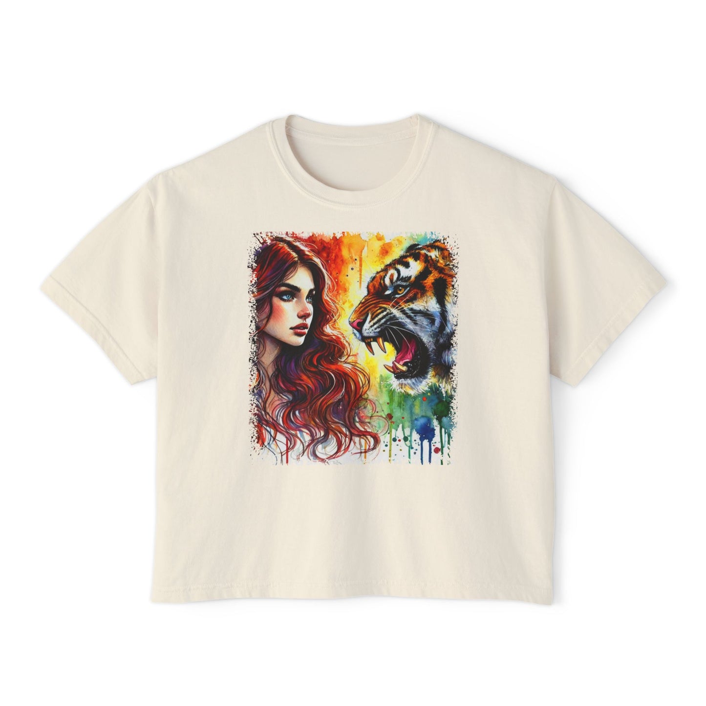 PERSONALIZE The Brave and the Beautiful - Oversized Boxy Fit Graphic T-shirt