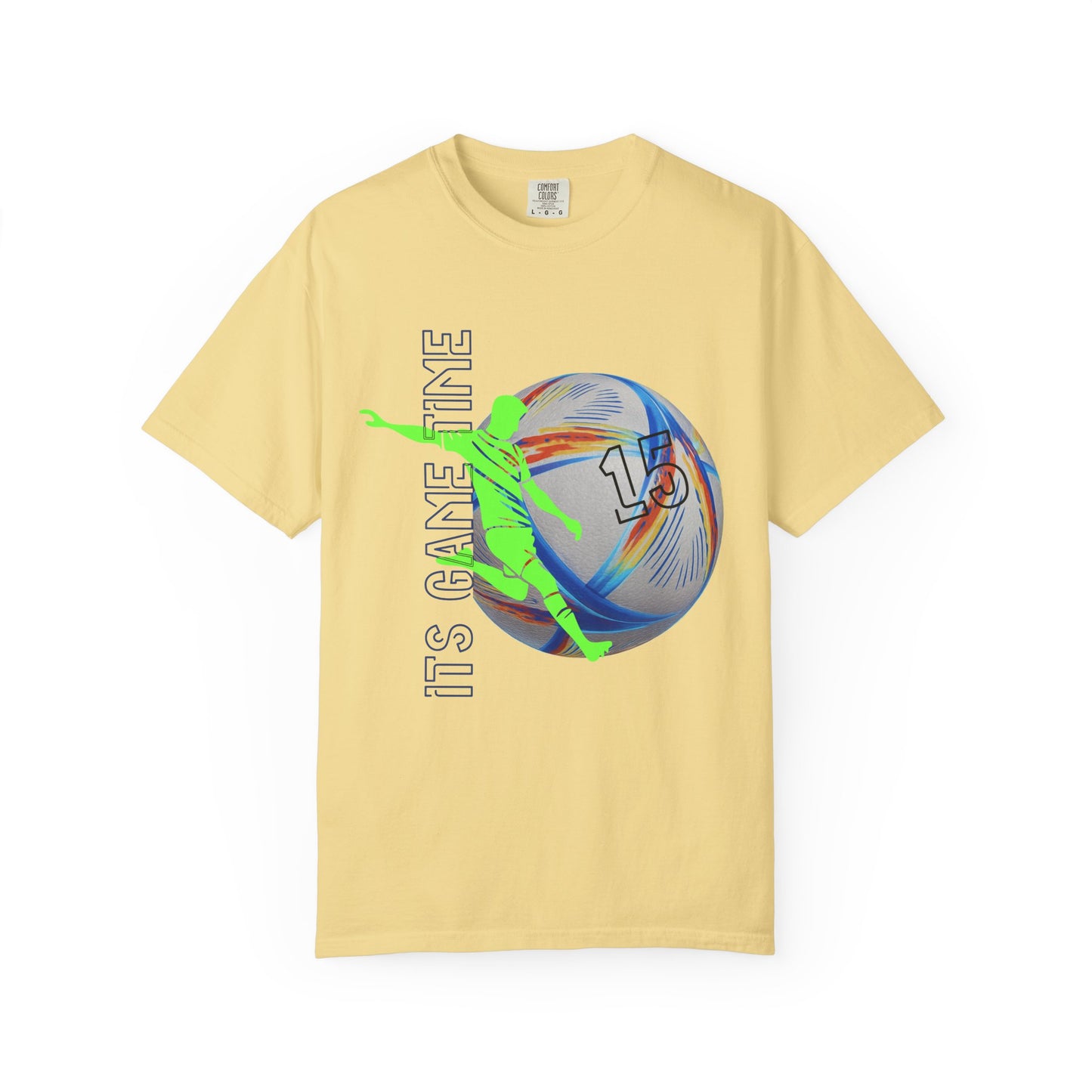Personalize Unisex Soccer Blaze Control Garment-Dyed T-shirt