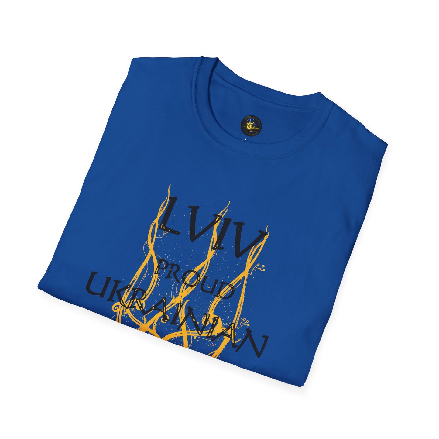 PERSONALIZE Trident of Flame – Slava Ukraini - Unisex Cotton T-Shirt