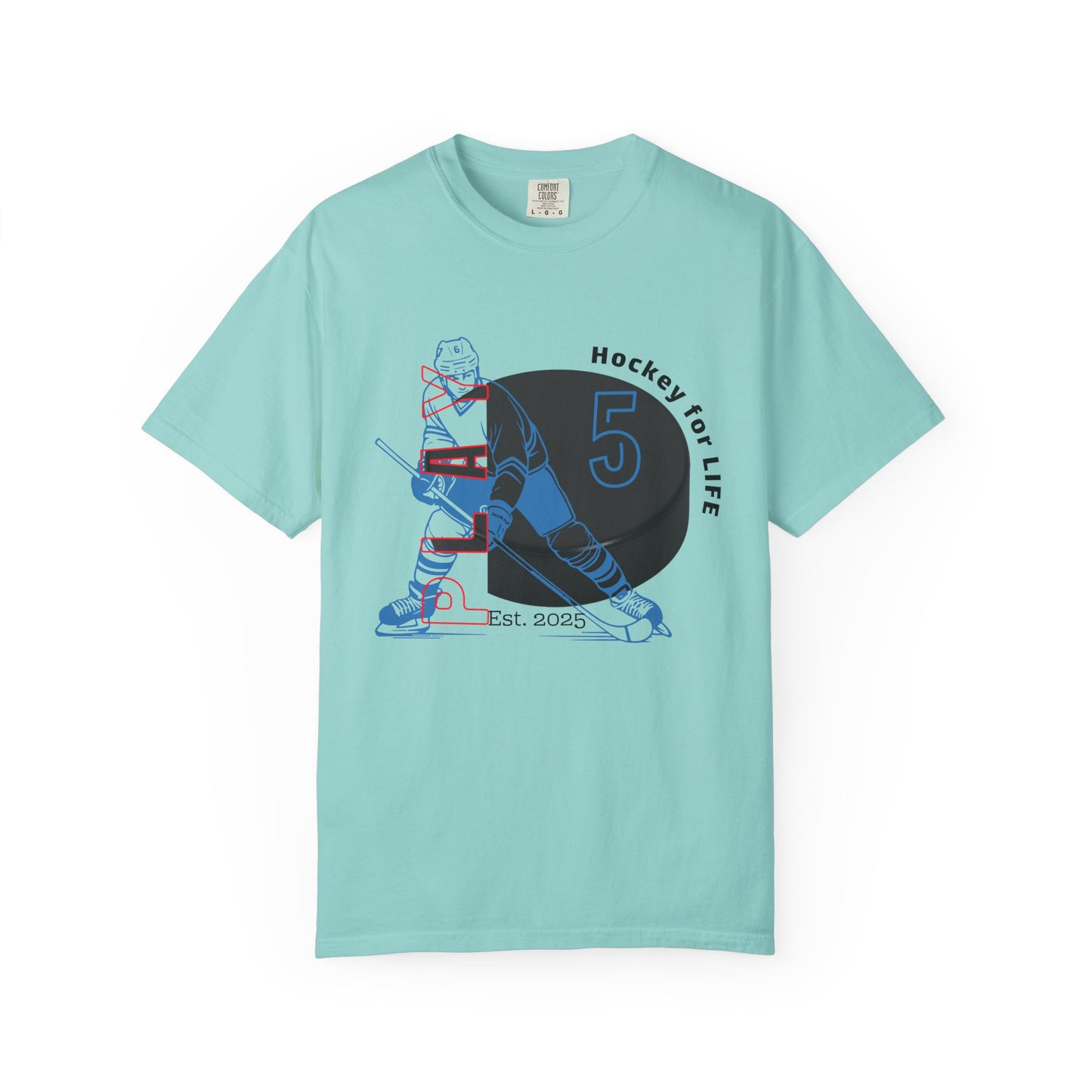 PERSONALIZE Men's Hockey Player Garment-Dyed T-shirt Always in Play Mode