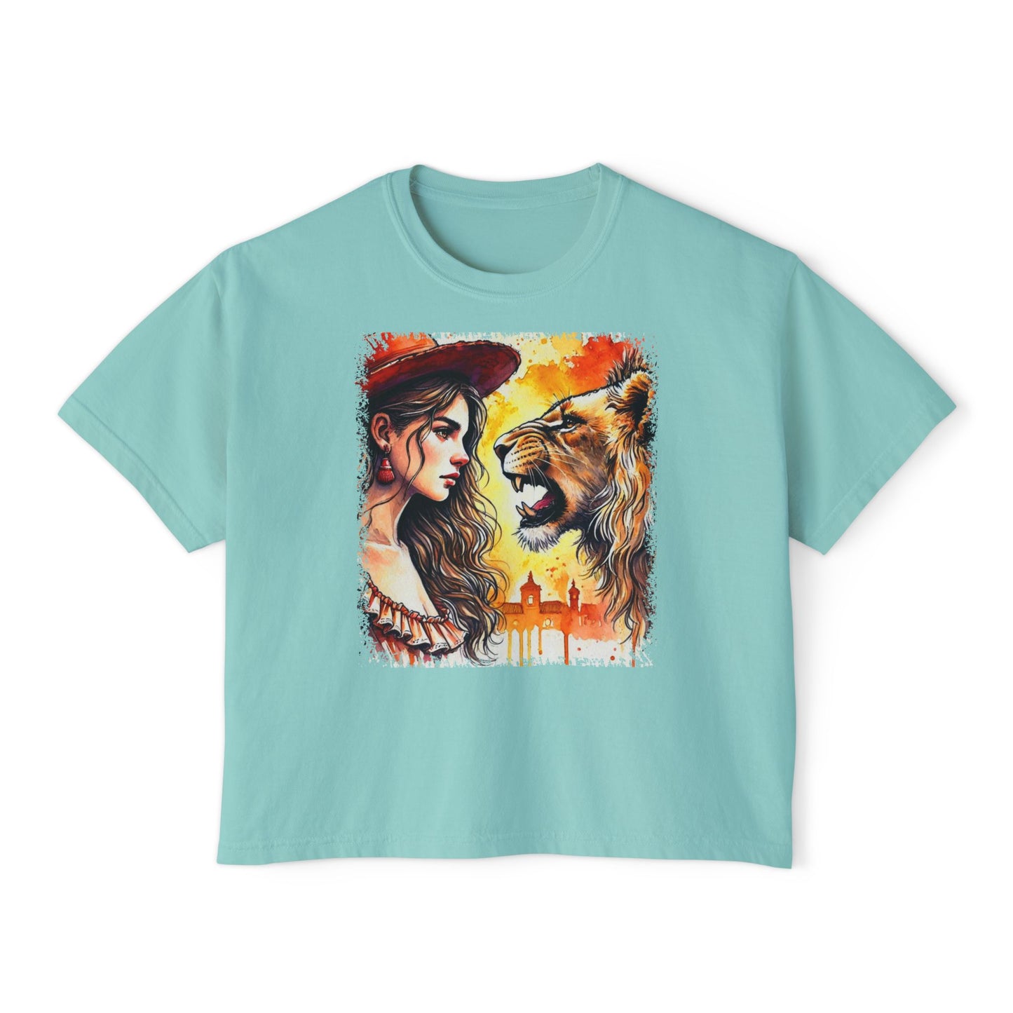 PERSONALIZE Staring Down Majesty Oversized Boxy Fit Graphic T-shirt