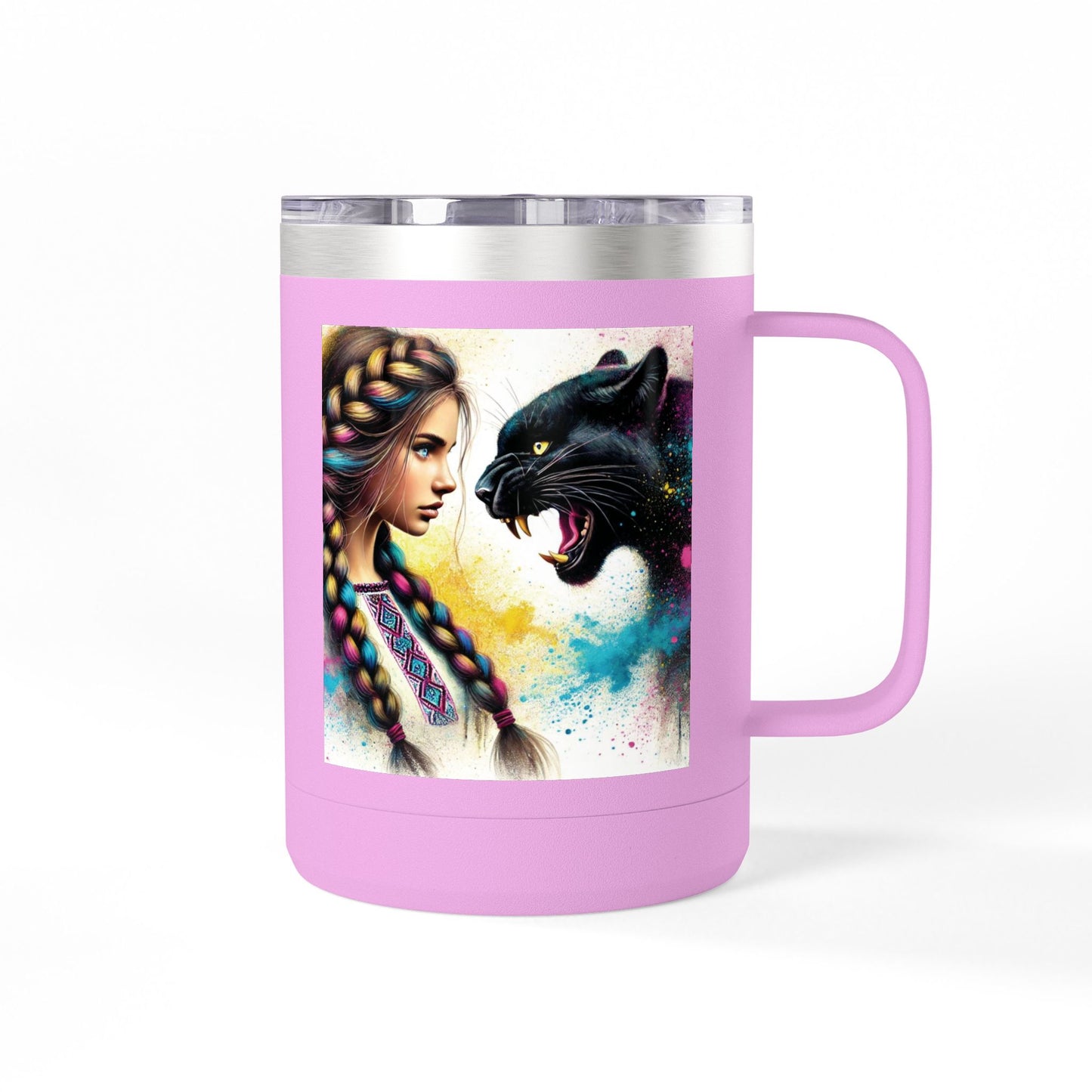 Ukrainian Wild Spirit Girl Mug Tumbler, 15oz