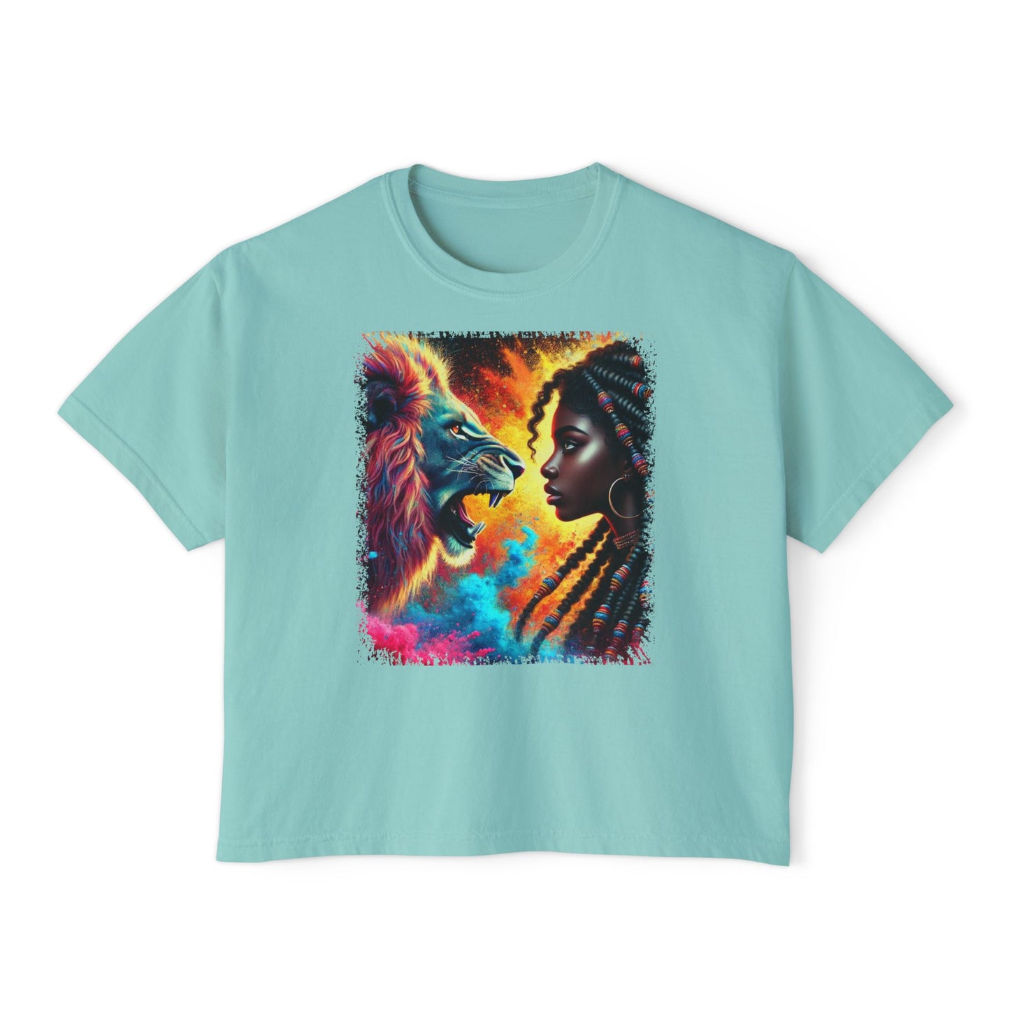 PERSONALIZE The Girl Who Roared in Silence Oversized Boxy Fit Graphic T-shirt