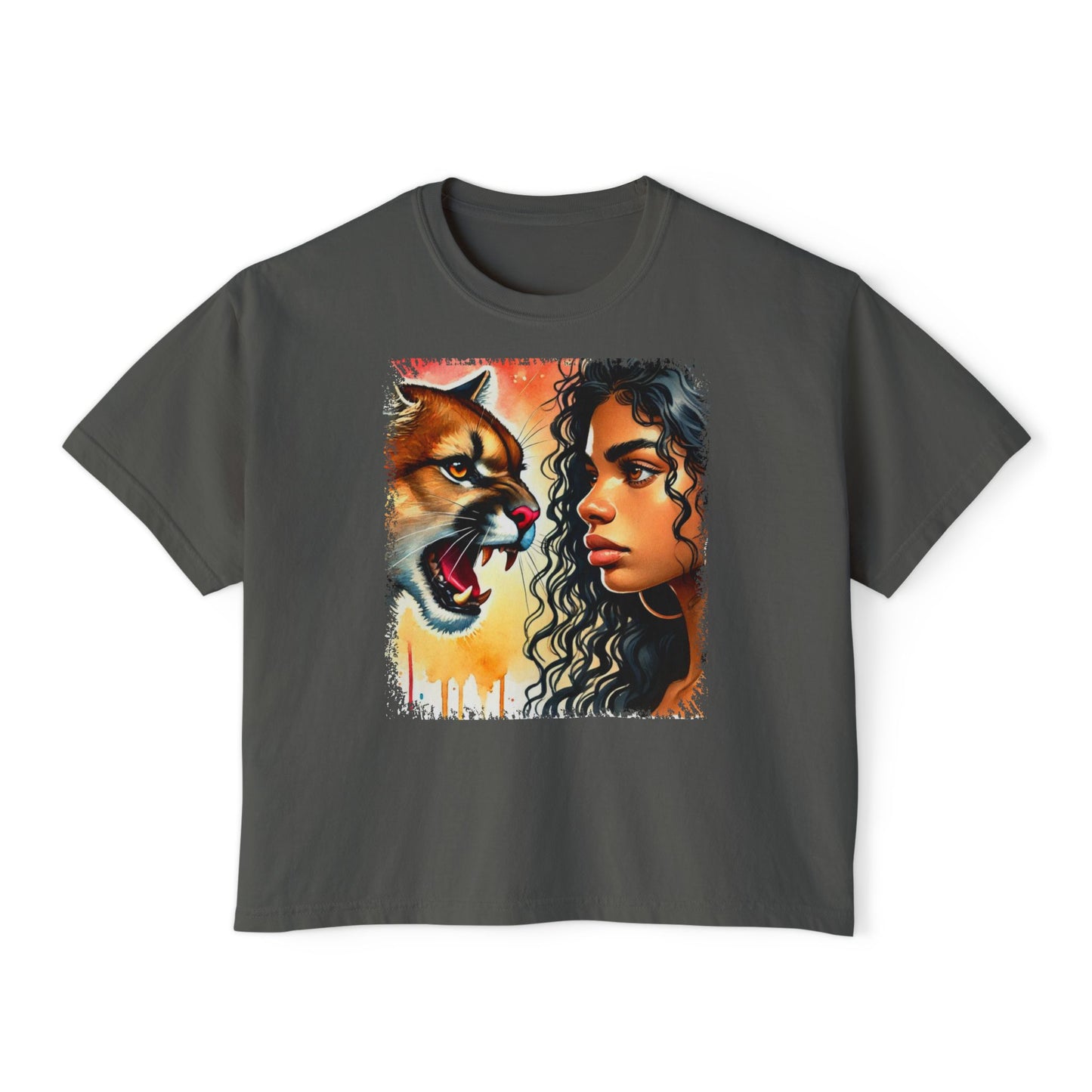 PERSONALIZE Silence Between Peaks - Oversized Boxy Fit Graphic T-shirt