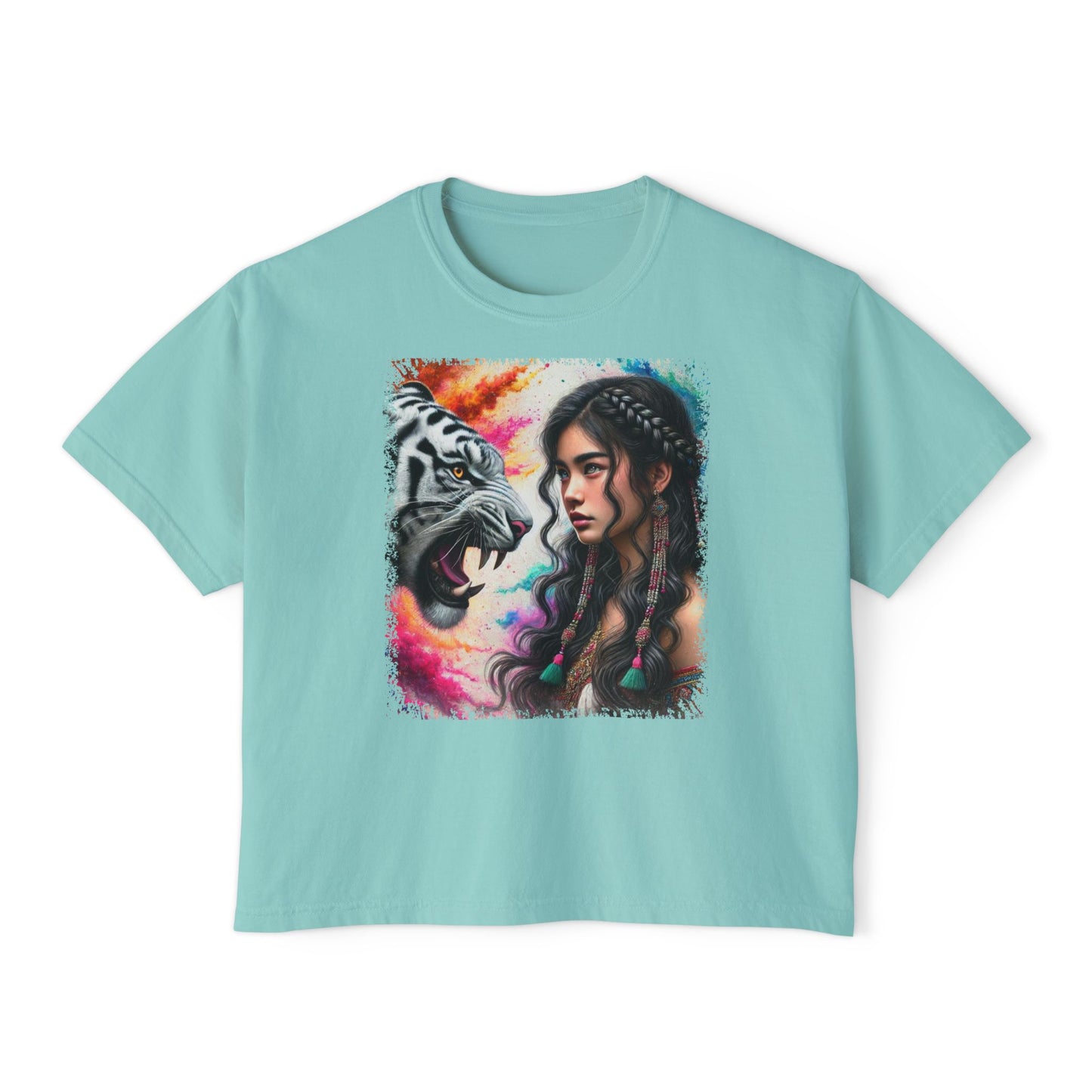 PERSONALIZE In the Face of Fire - Oversized Boxy Fit Graphic T-shirt