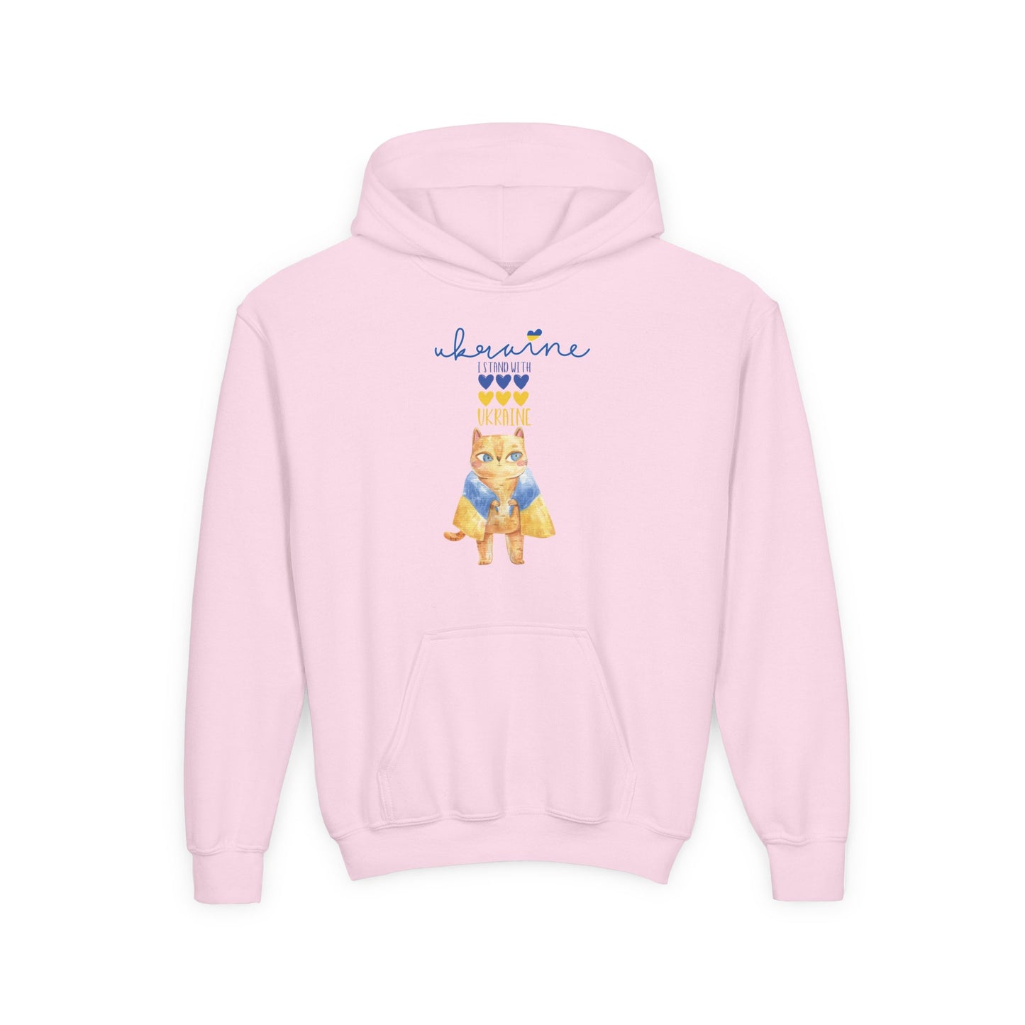 Kids Pride in Blue & Yellow Heavy Blend Cozy Hoodie