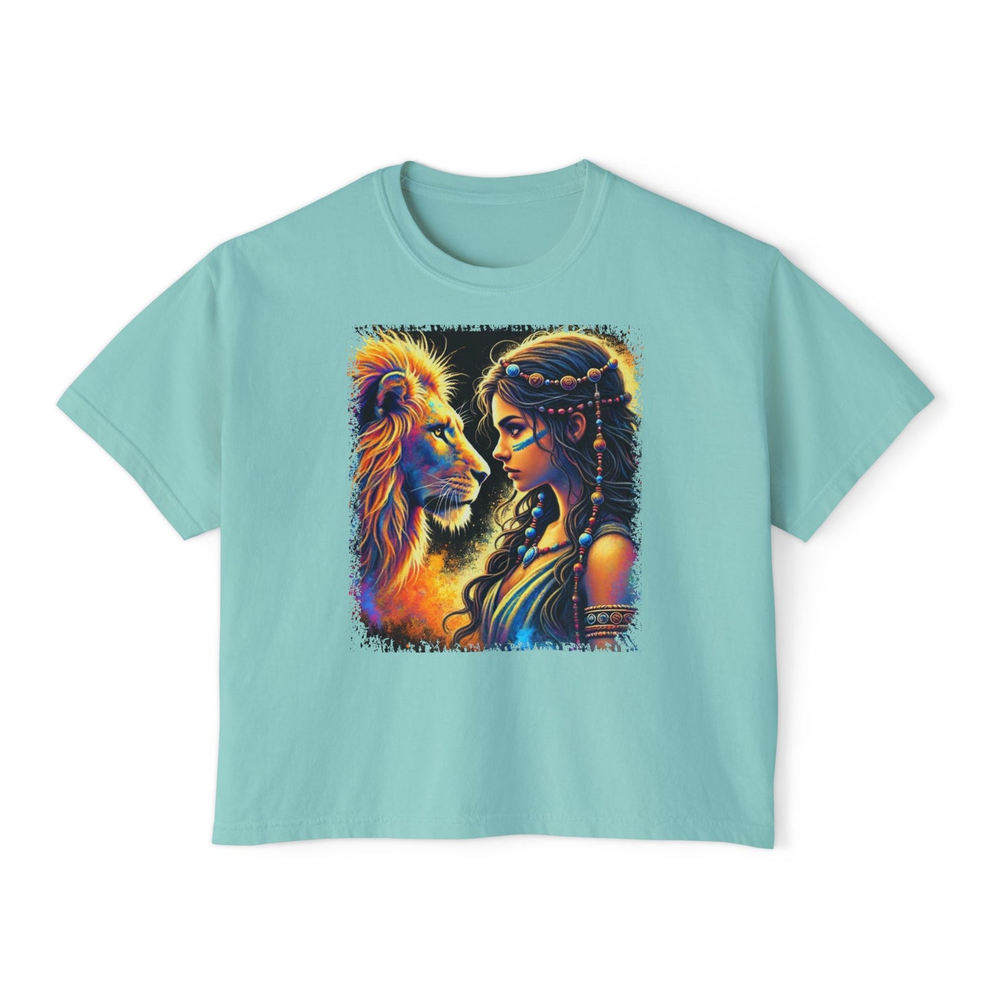 PERSONALIZE Where Courage Meets the Wild Oversized Boxy Fit Graphic T-shirt
