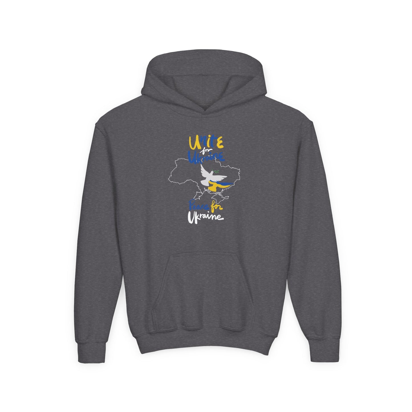 Kids Peace for Ukraine Heavy Blend Cozy Hoodie