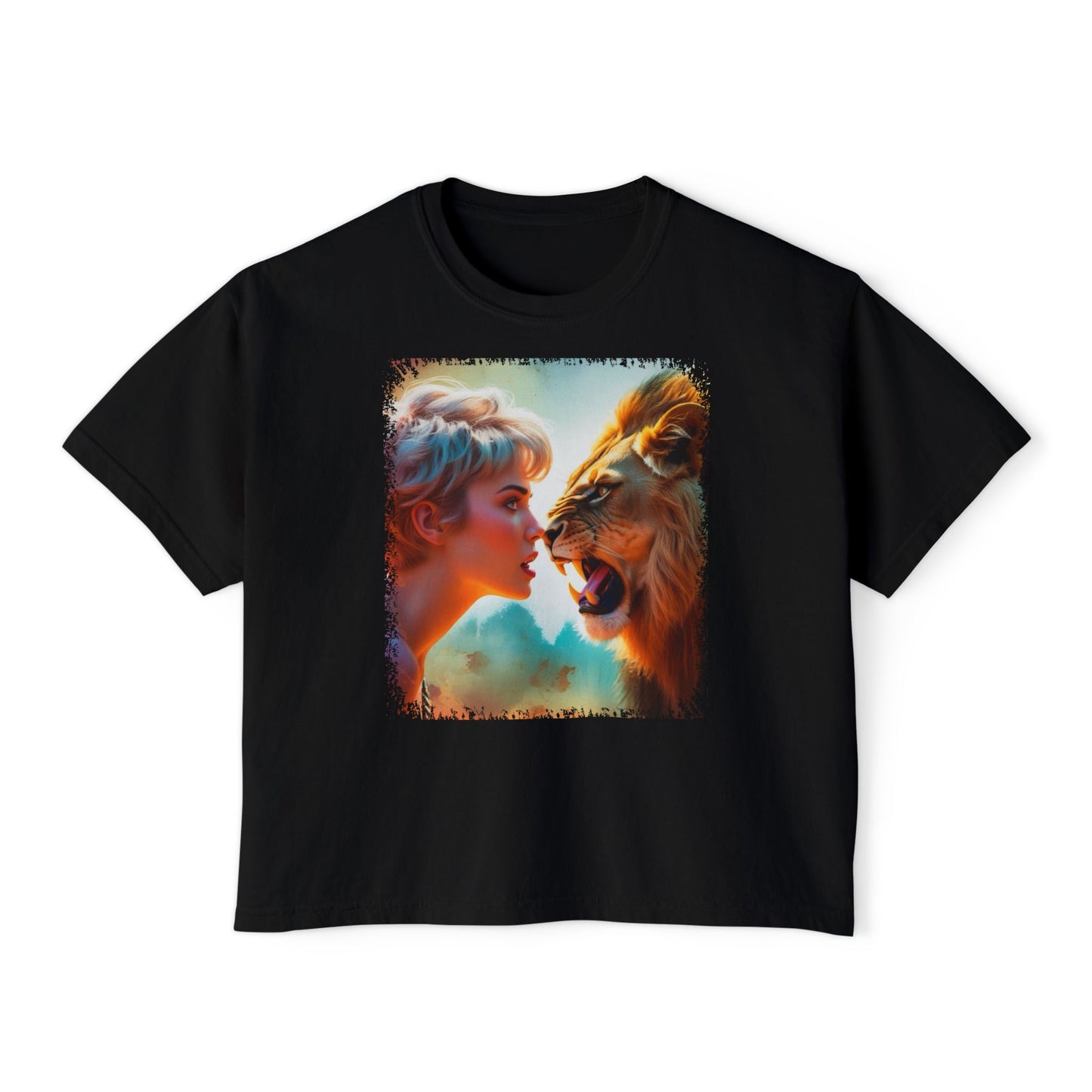 PERSONALIZE Fierce Stillness - Oversized Boxy Fit Graphic T-shirt