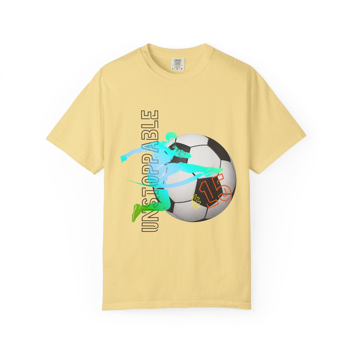 PERSONALIZE Unisex Soccer Classic Kick Garment-Dyed T-shirt