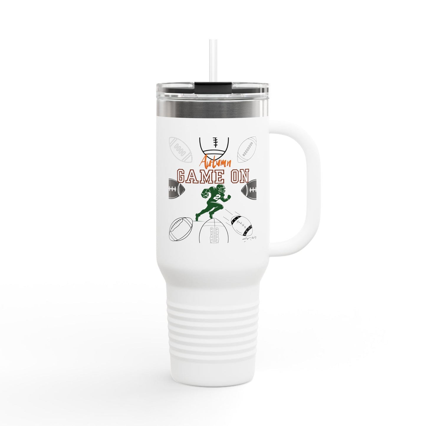Game On Football Season Sporty Insulated Travel Mug, 40oz