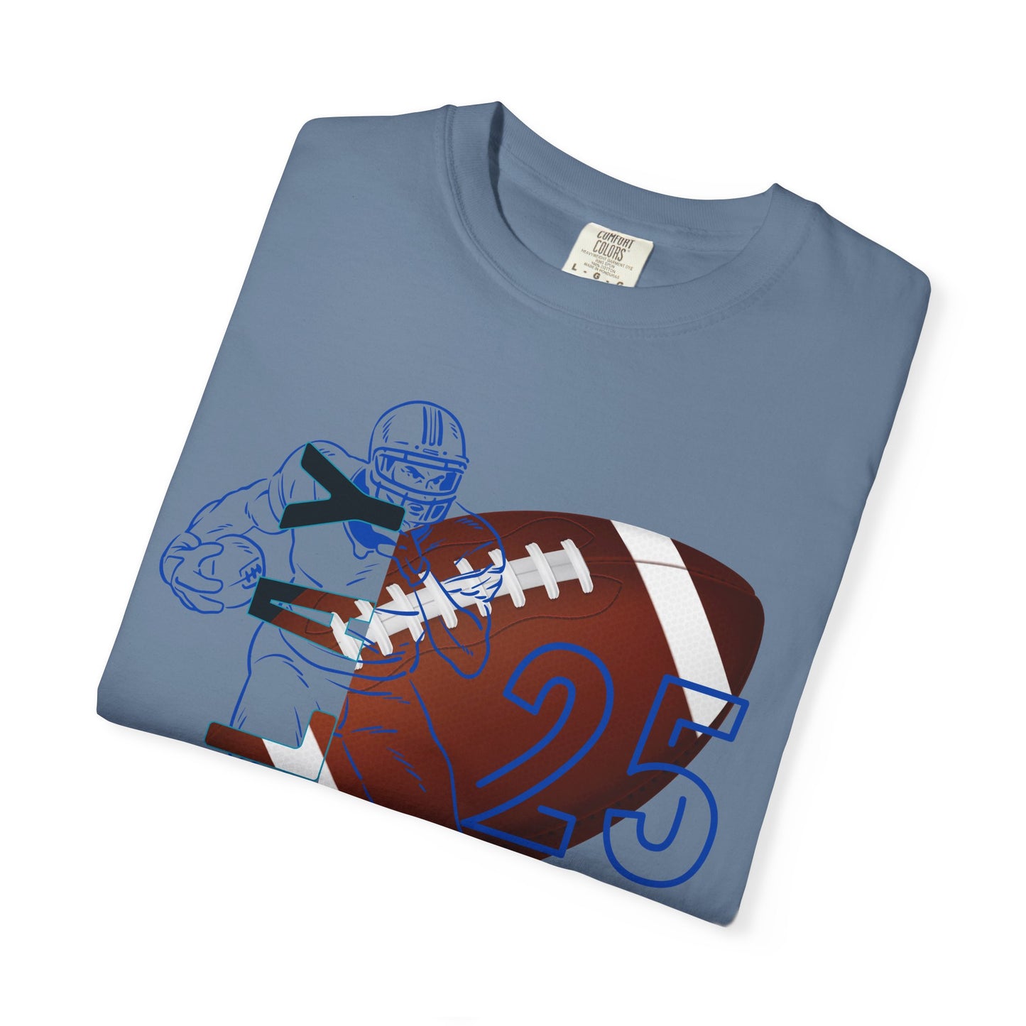 Personalize Unisex Football Garment-Dyed T-shirt
