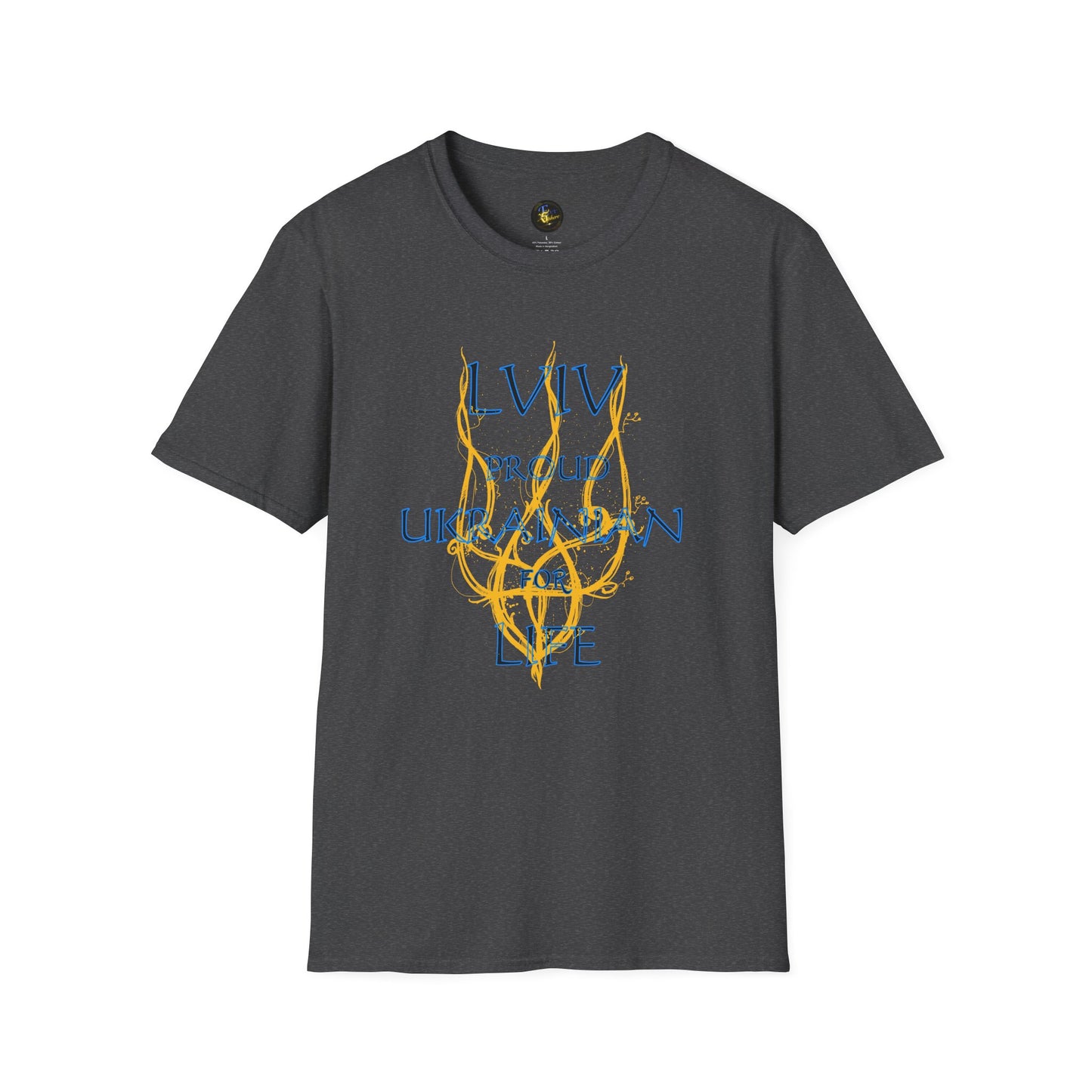 PERSONALIZE Trident of Flame – Slava Ukraini - Unisex Cotton T-Shirt