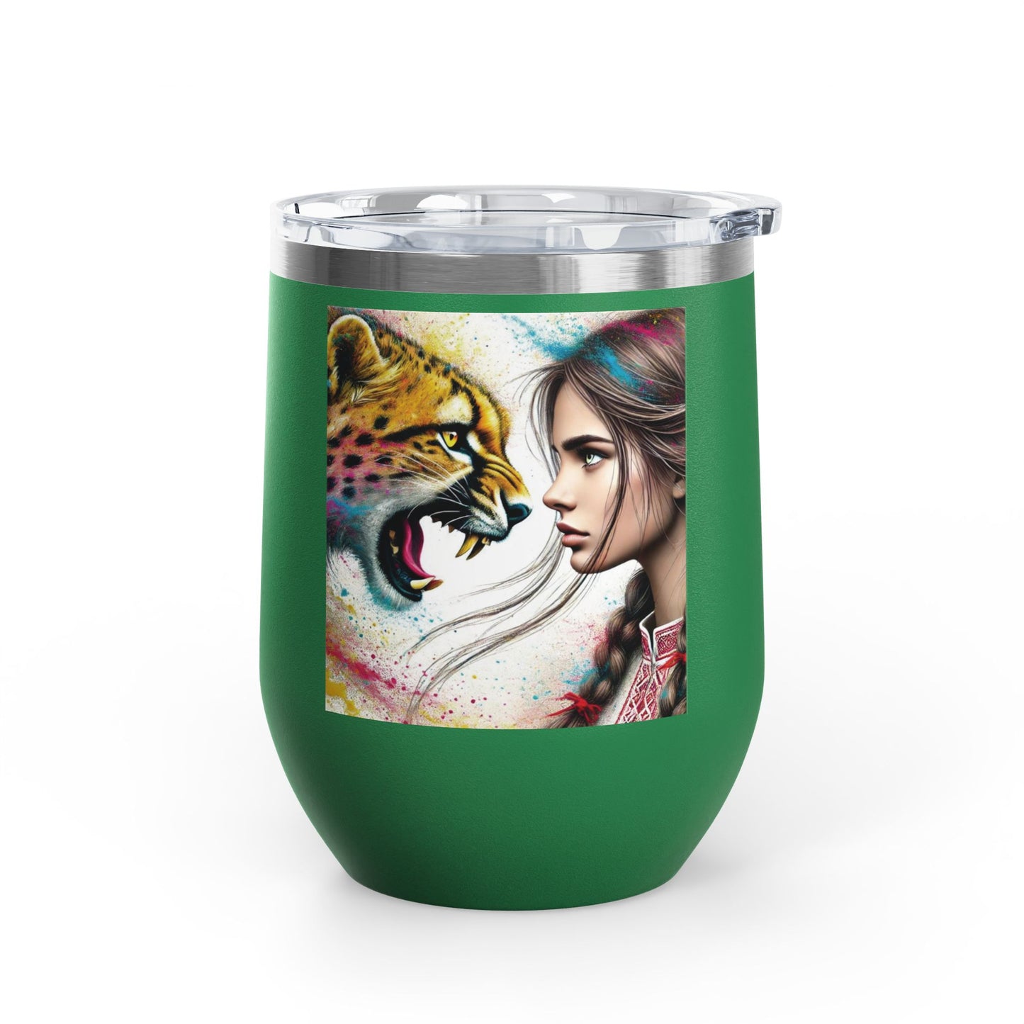 Ukrainian Wild Spirit Girl Travel Mug Size 12oz