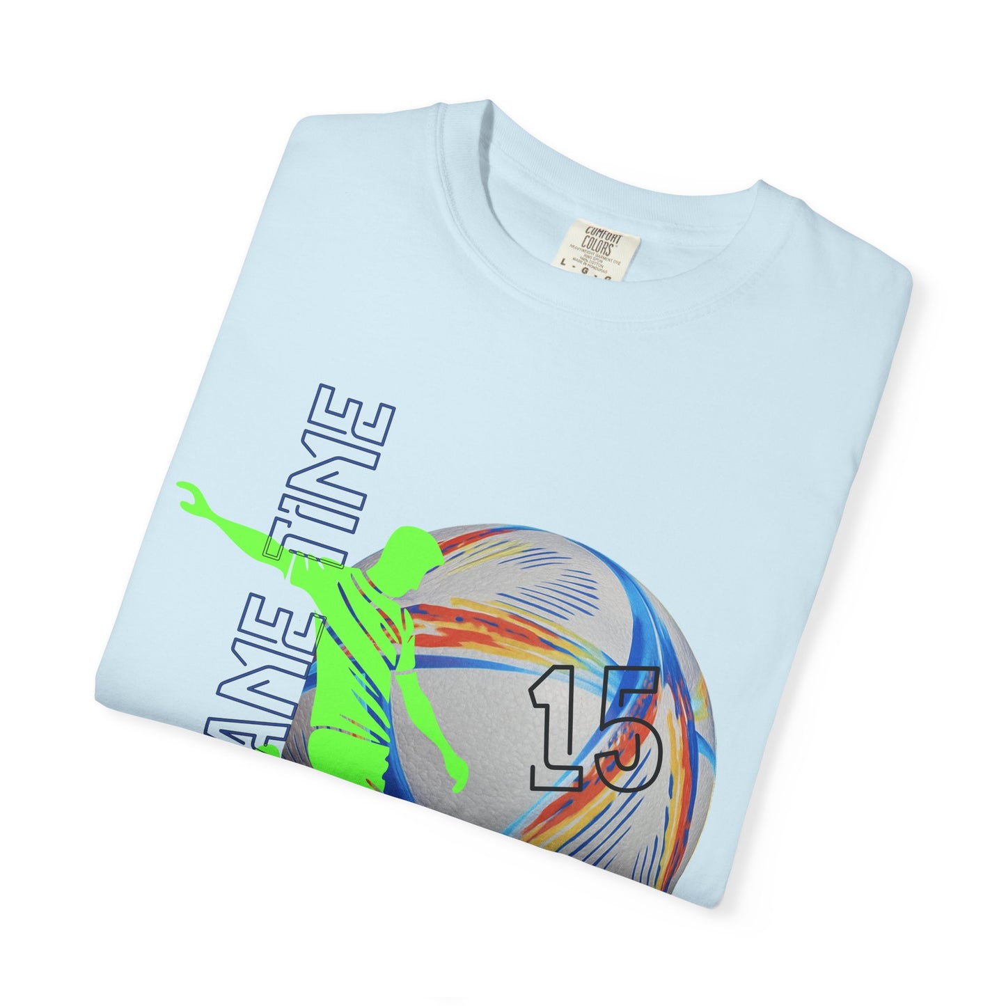 Personalize Unisex Soccer Blaze Control Garment-Dyed T-shirt
