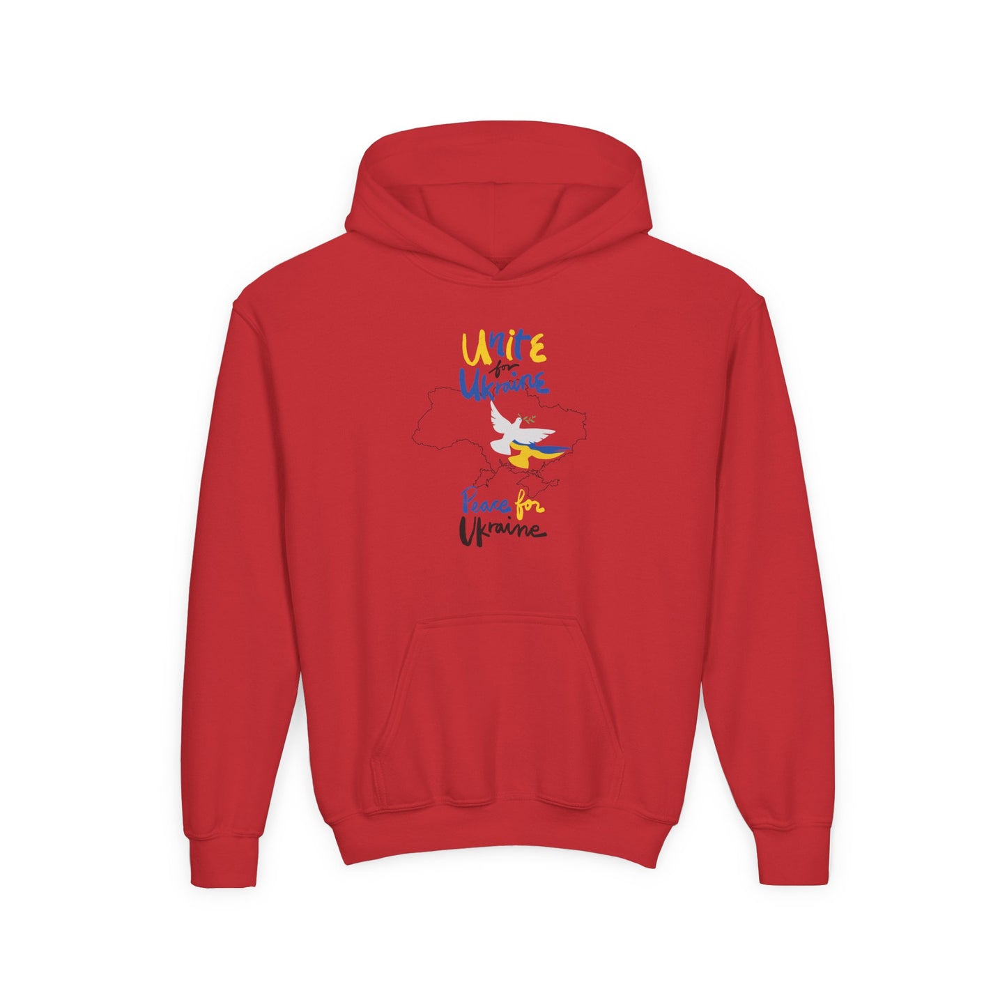 Kids Peace for Ukraine Heavy Blend Cozy Hoodie