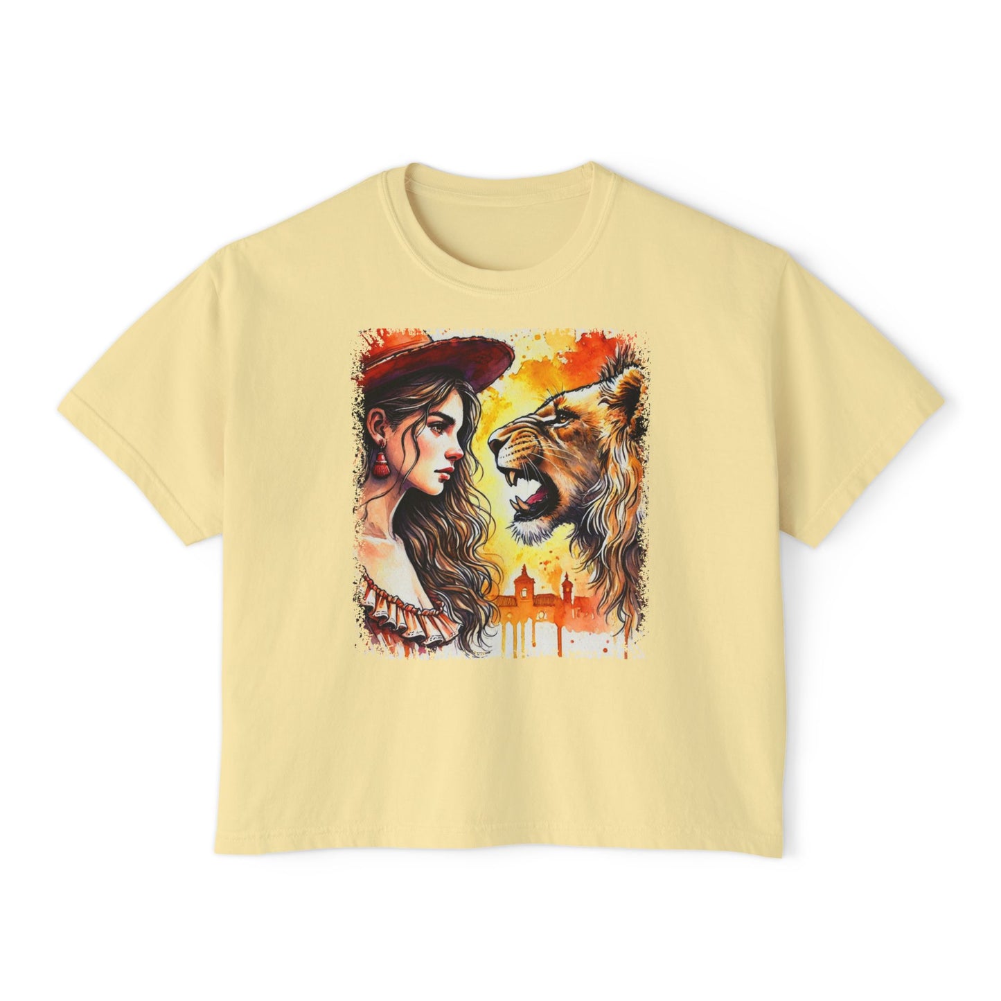 PERSONALIZE Staring Down Majesty Oversized Boxy Fit Graphic T-shirt