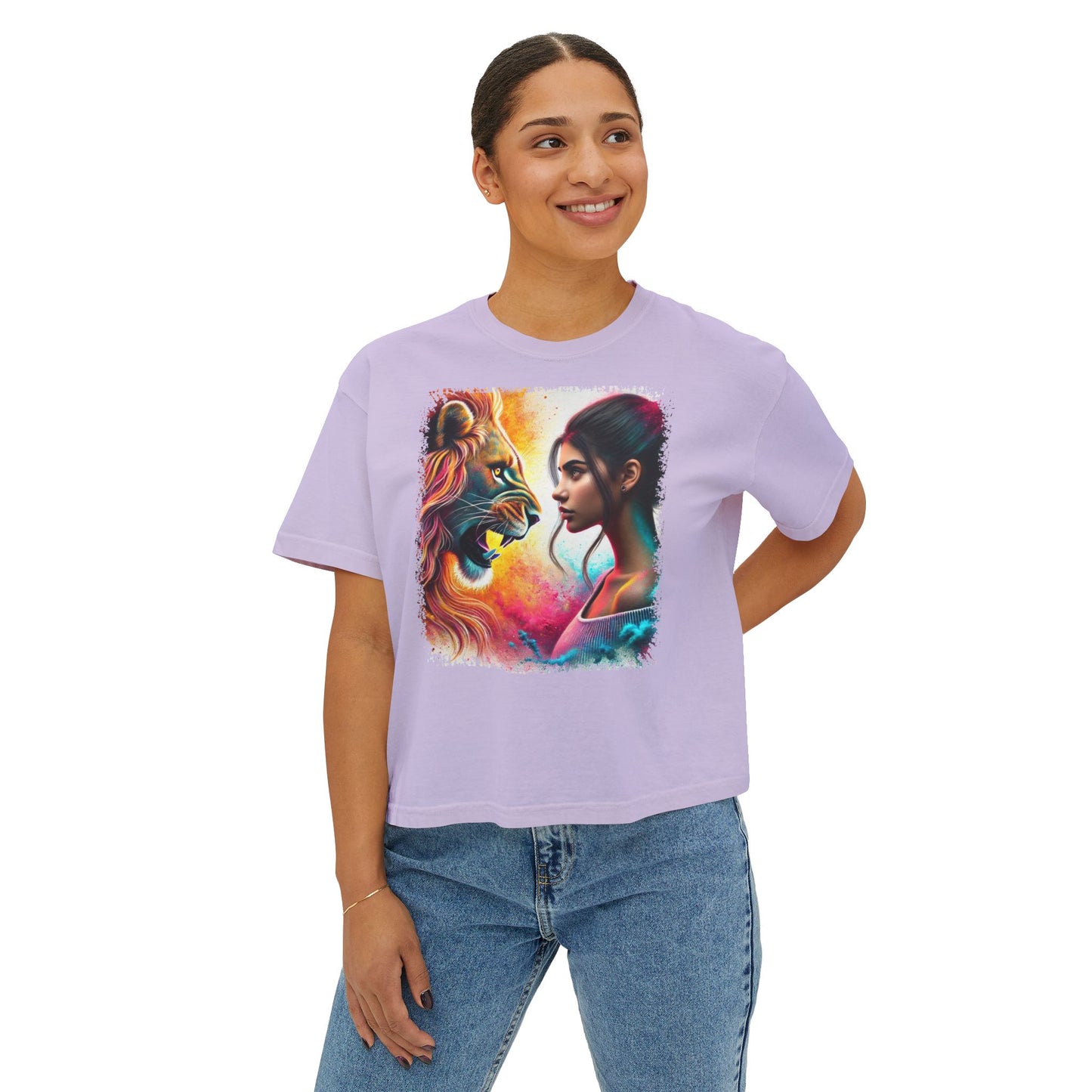 PERSONALIZE Courage Reflected Oversized Boxy Fit Graphic T-shirt