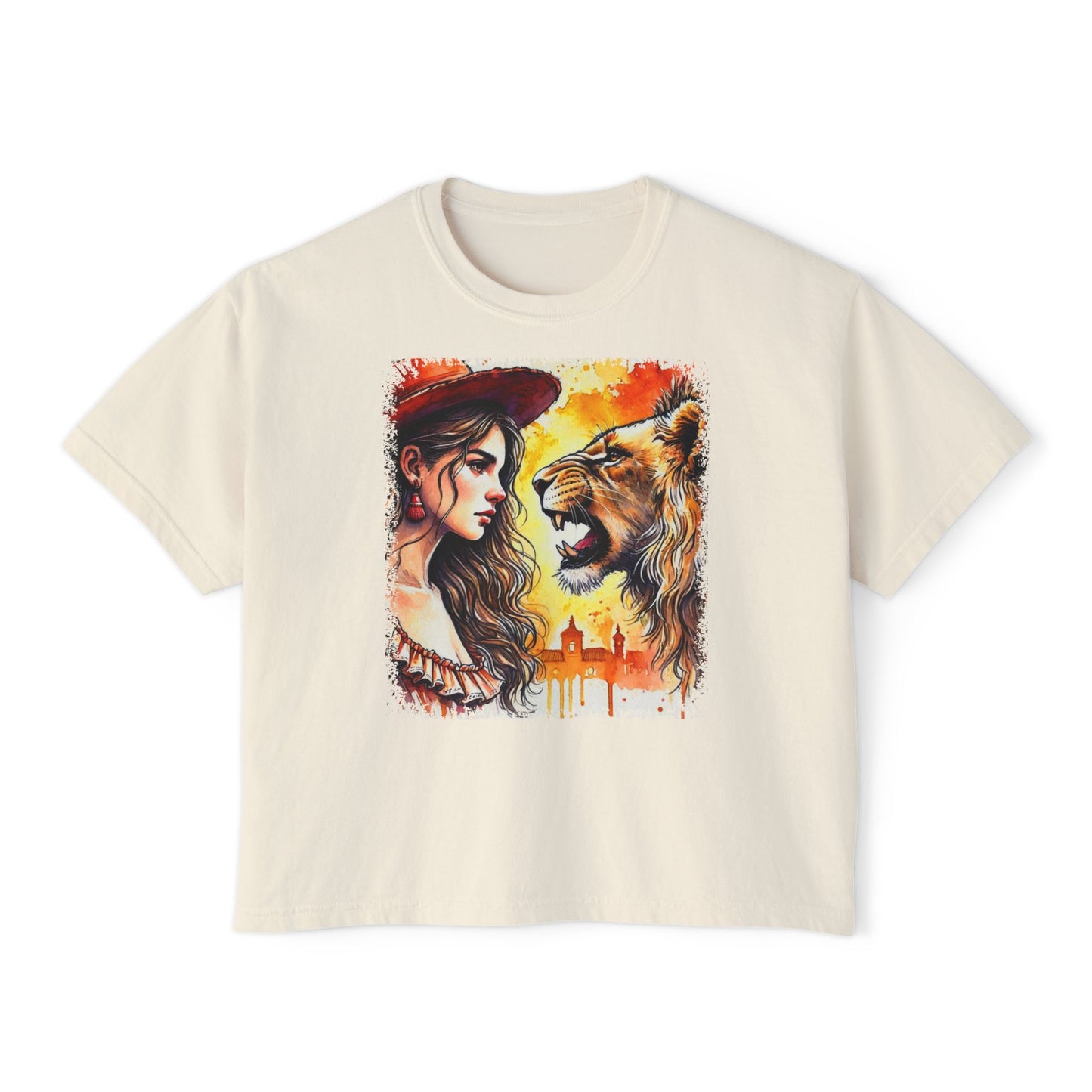 PERSONALIZE Staring Down Majesty Oversized Boxy Fit Graphic T-shirt