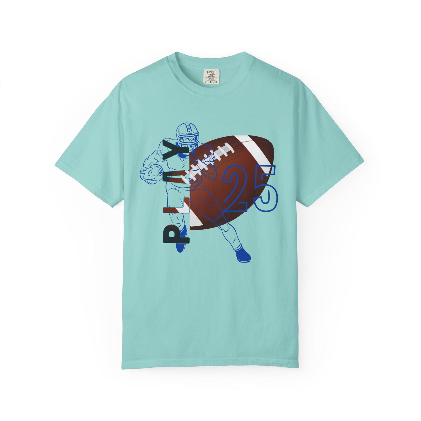 Personalize Unisex Football Garment-Dyed T-shirt