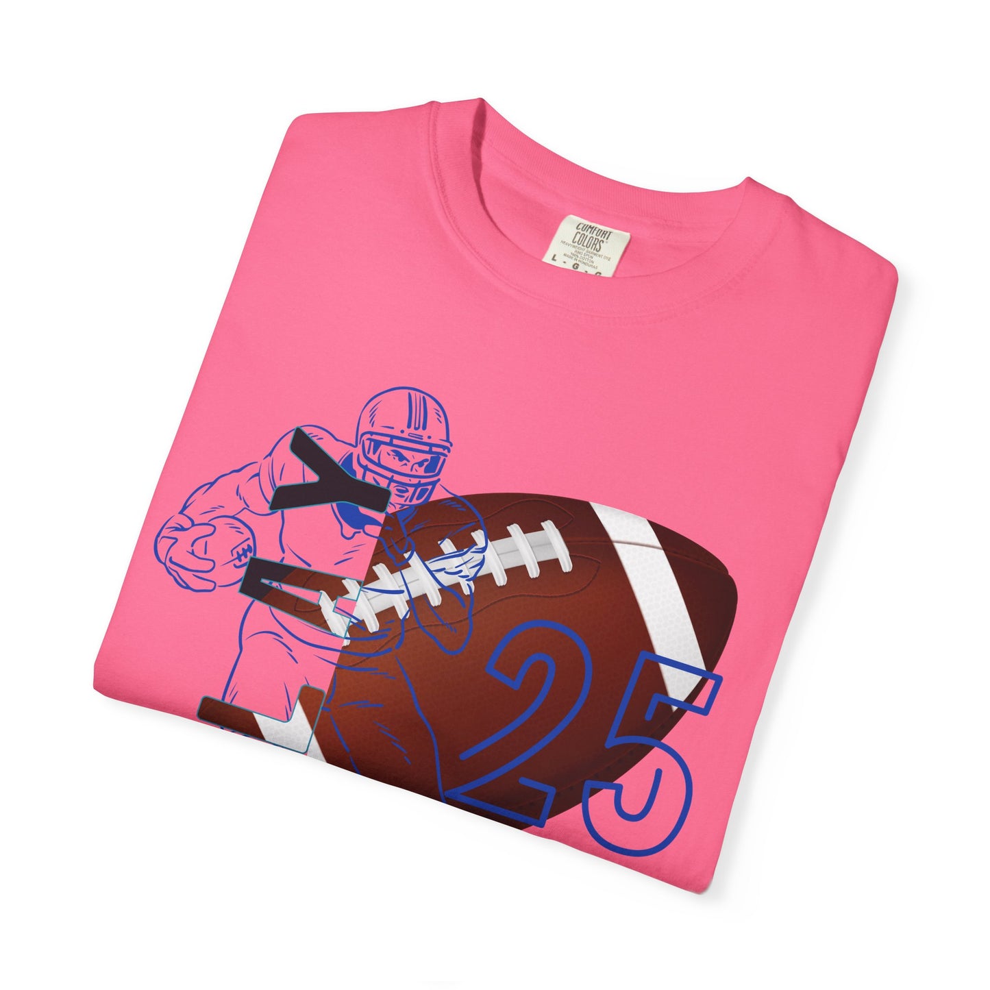 Personalize Unisex Football Garment-Dyed T-shirt