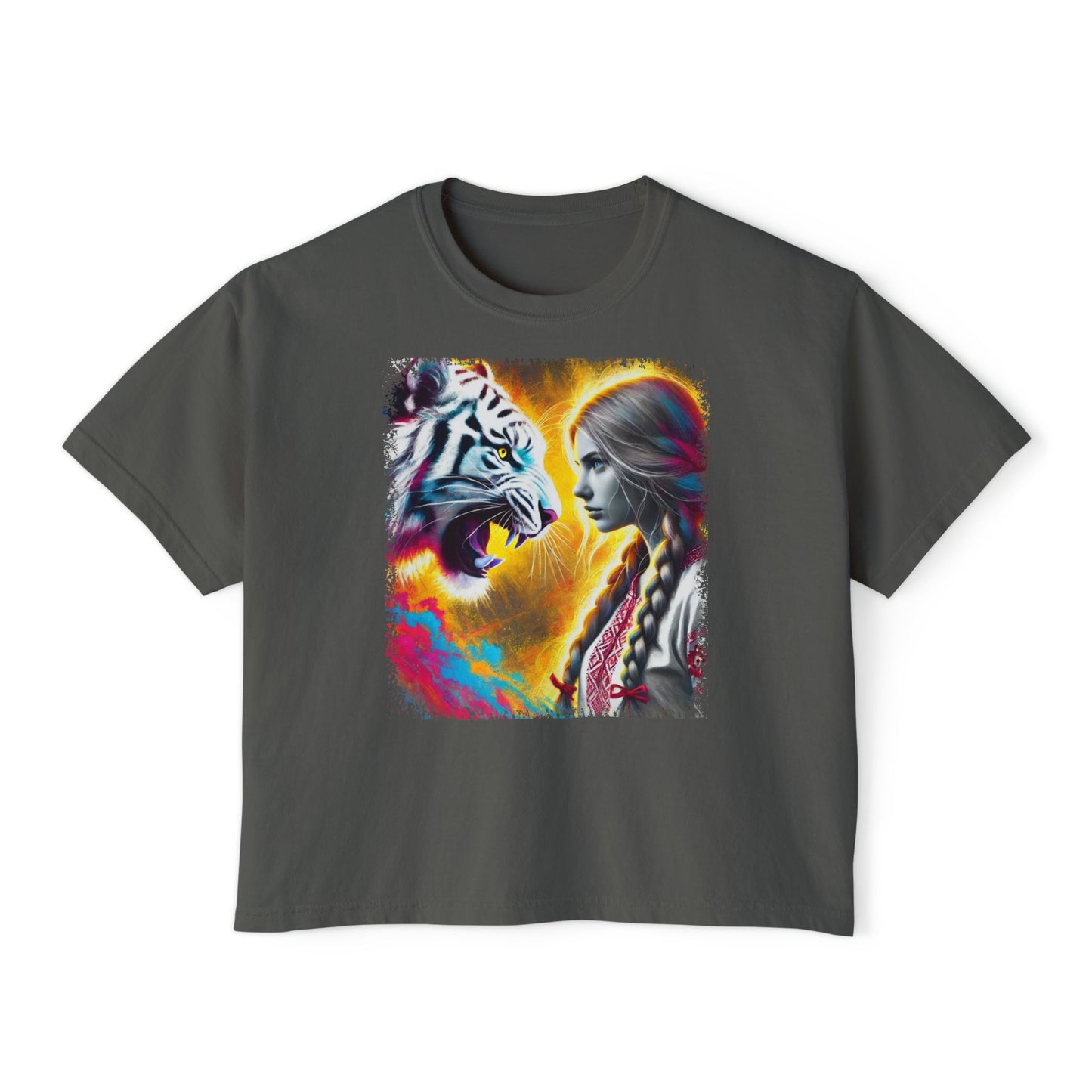 PERSONALIZE Tame Is Not Her Nature - Oversized Boxy Fit Graphic T-shirt