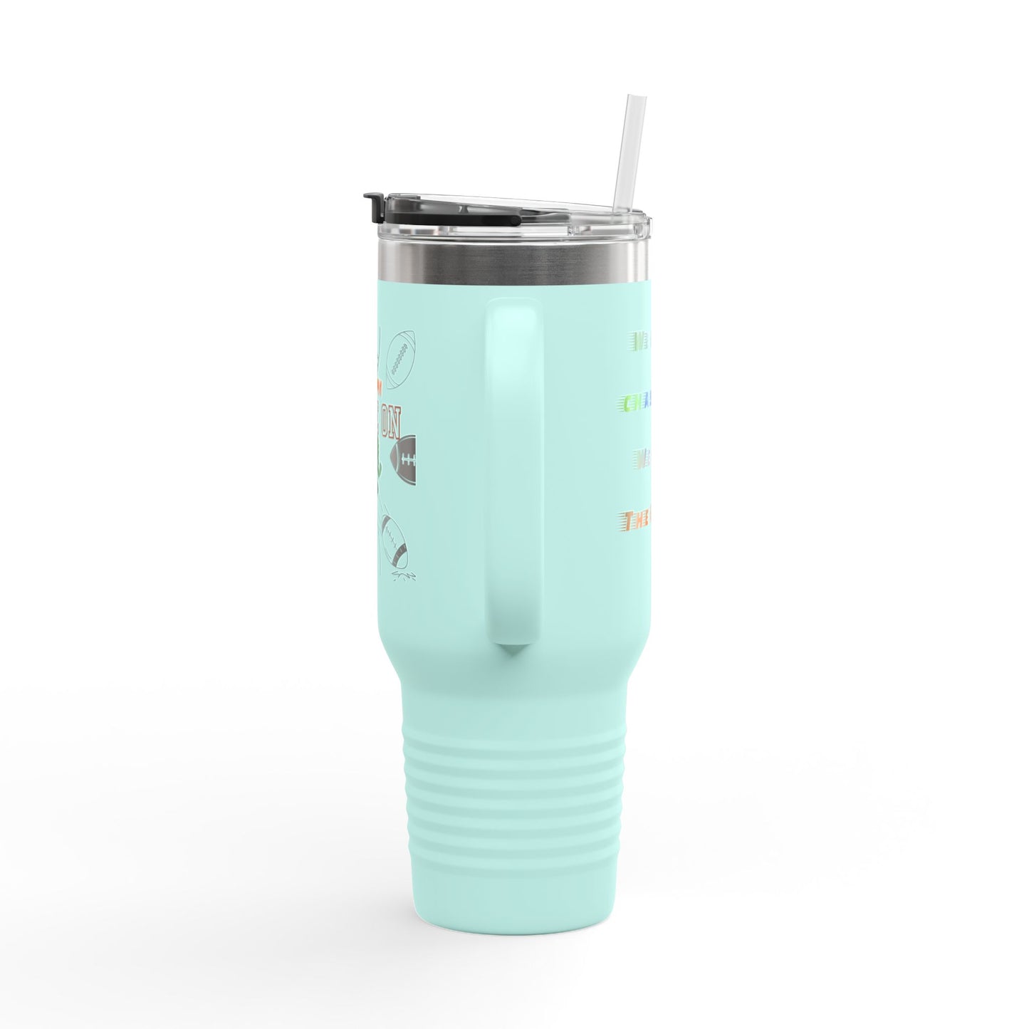 Game On Football Season Sporty Insulated Travel Mug, 40oz