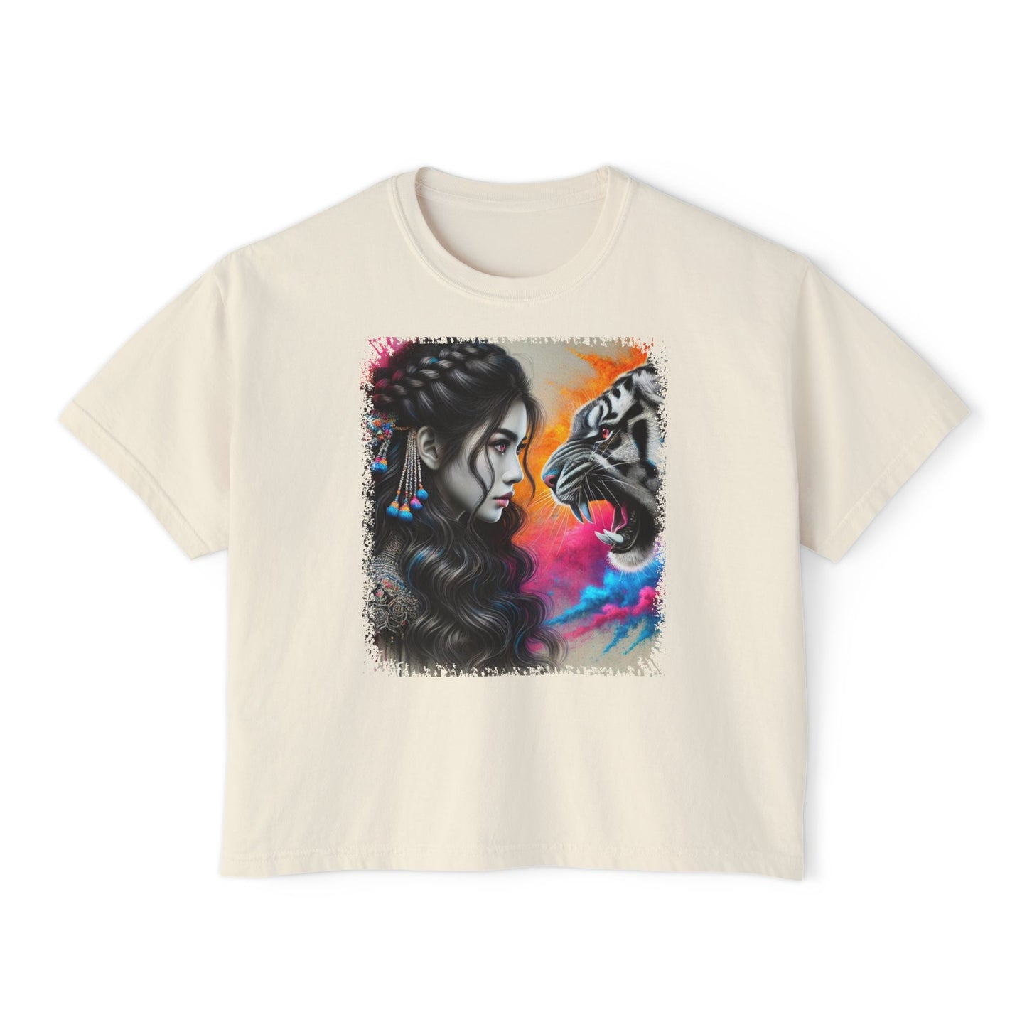 PERSONALIZE Tiger’s Mirror Oversized Boxy Fit Graphic T-shirt