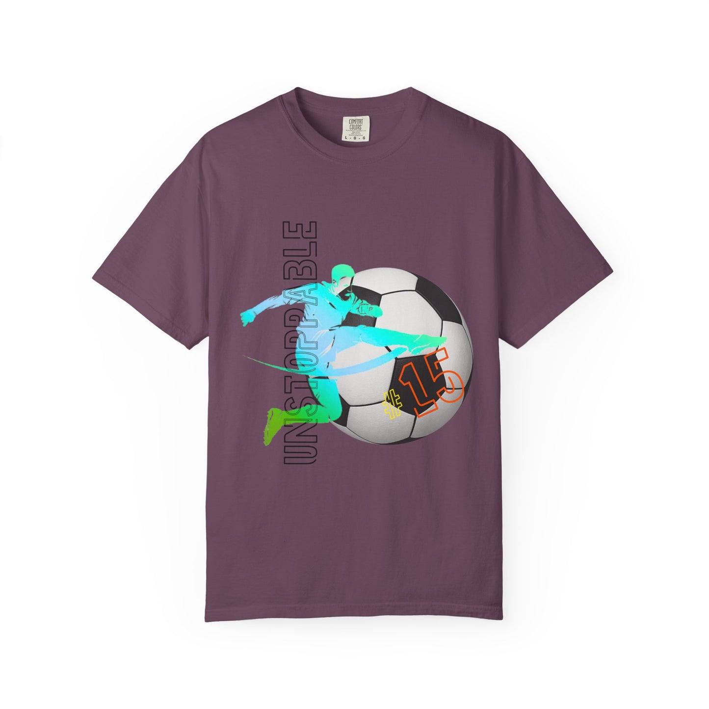 PERSONALIZE Unisex Soccer Classic Kick Garment-Dyed T-shirt