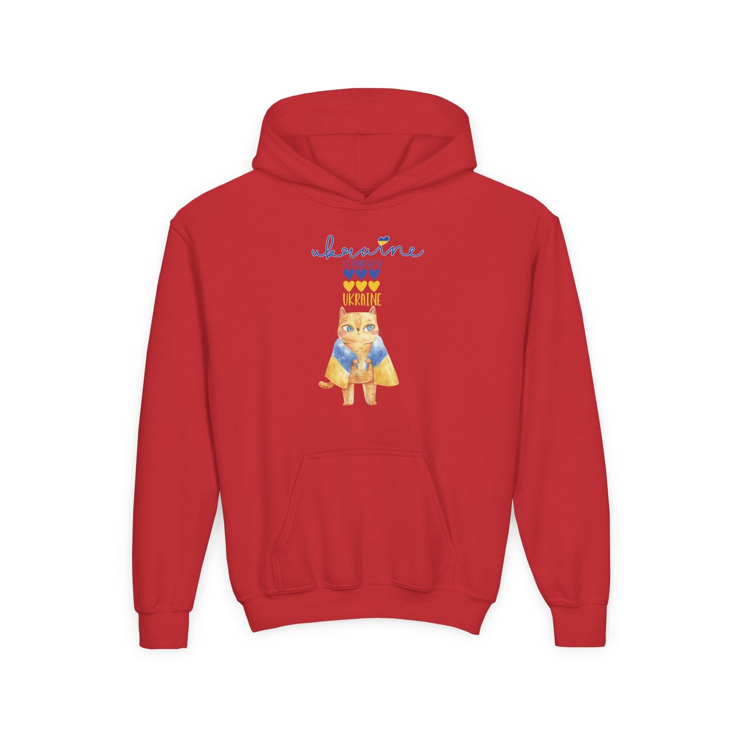 Kids Pride in Blue & Yellow Heavy Blend Cozy Hoodie