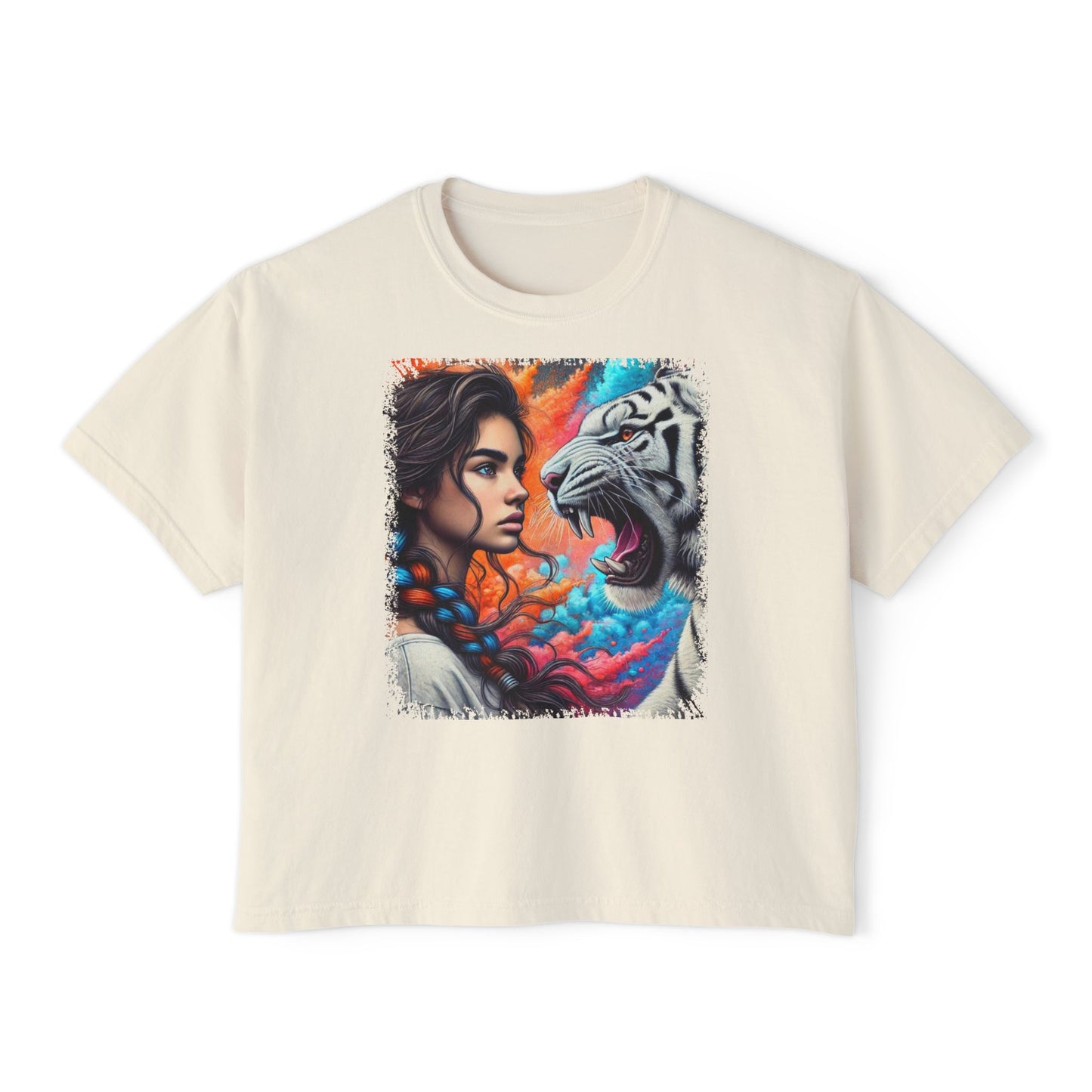 PERSONALIZE Soul of the Tiger - Oversized Boxy Fit Graphic T-shirt