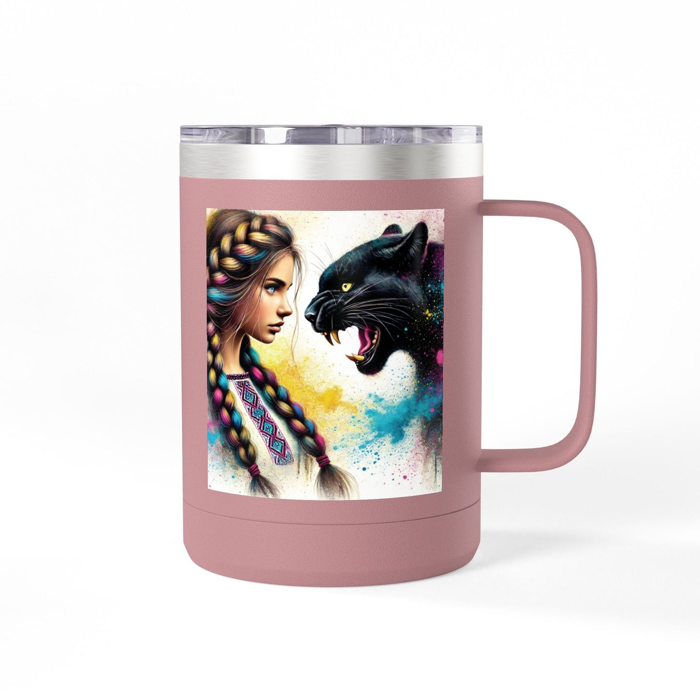 Ukrainian Wild Spirit Girl Mug Tumbler, 15oz