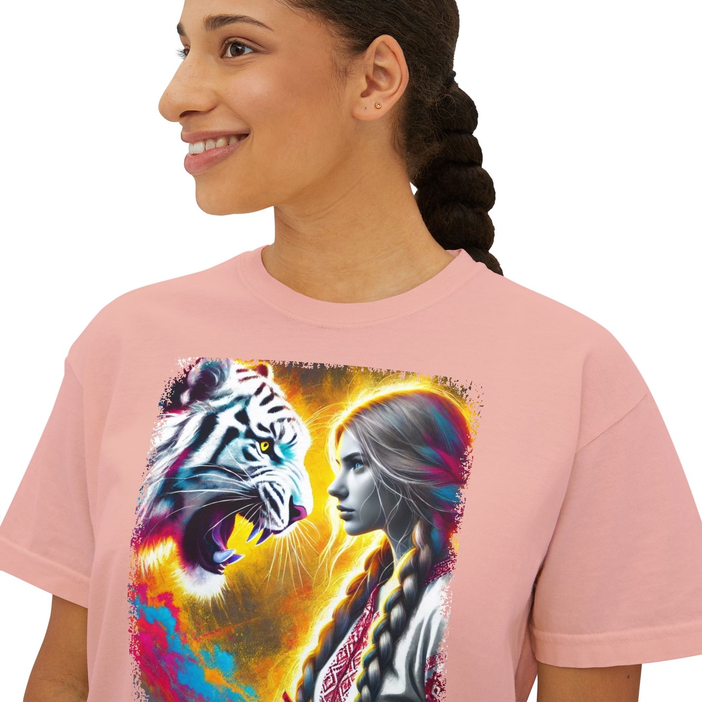 PERSONALIZE Tame Is Not Her Nature - Oversized Boxy Fit Graphic T-shirt
