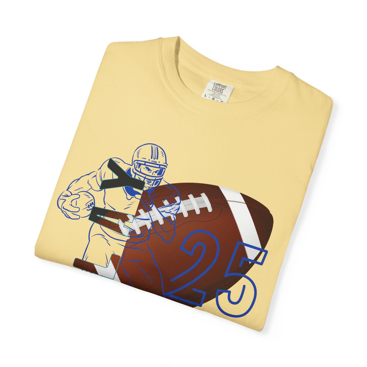 Personalize Unisex Football Garment-Dyed T-shirt