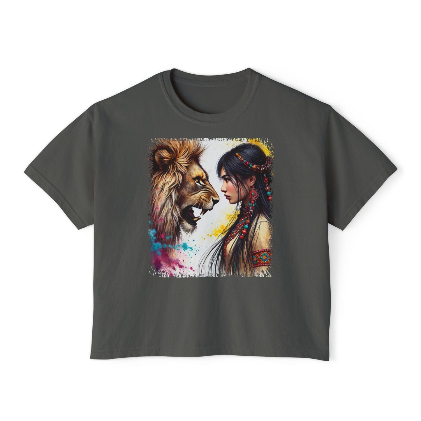 PERSONALIZE Gaze of the Brave Oversized Boxy Fit Graphic T-shirt