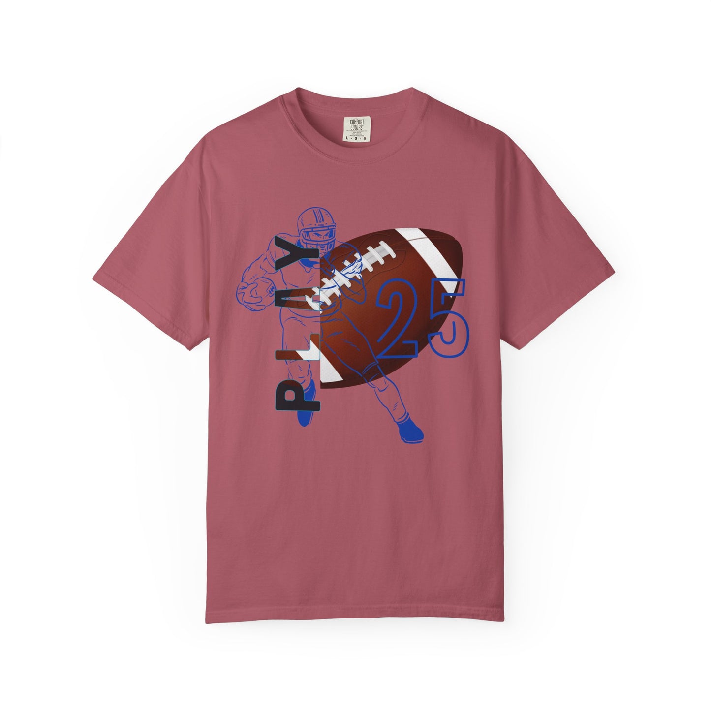 Personalize Unisex Football Garment-Dyed T-shirt