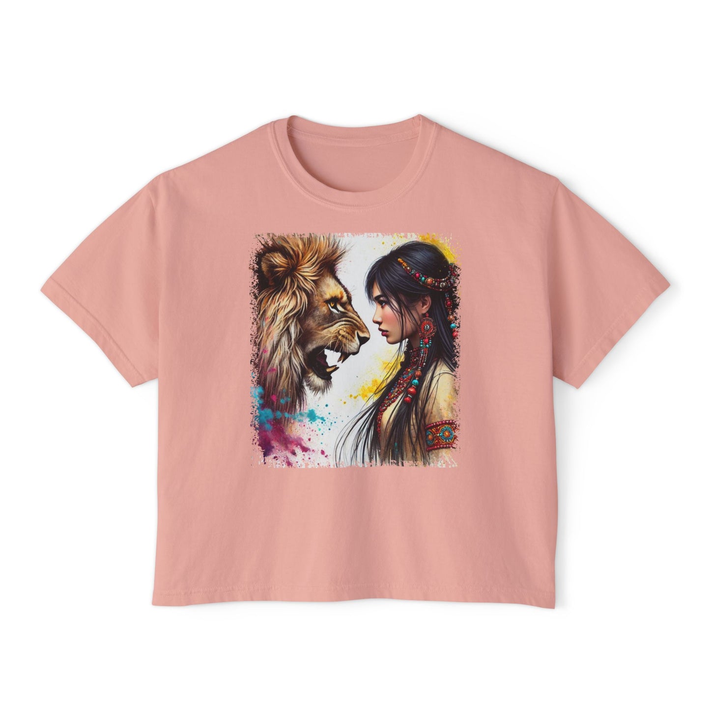 PERSONALIZE Gaze of the Brave Oversized Boxy Fit Graphic T-shirt